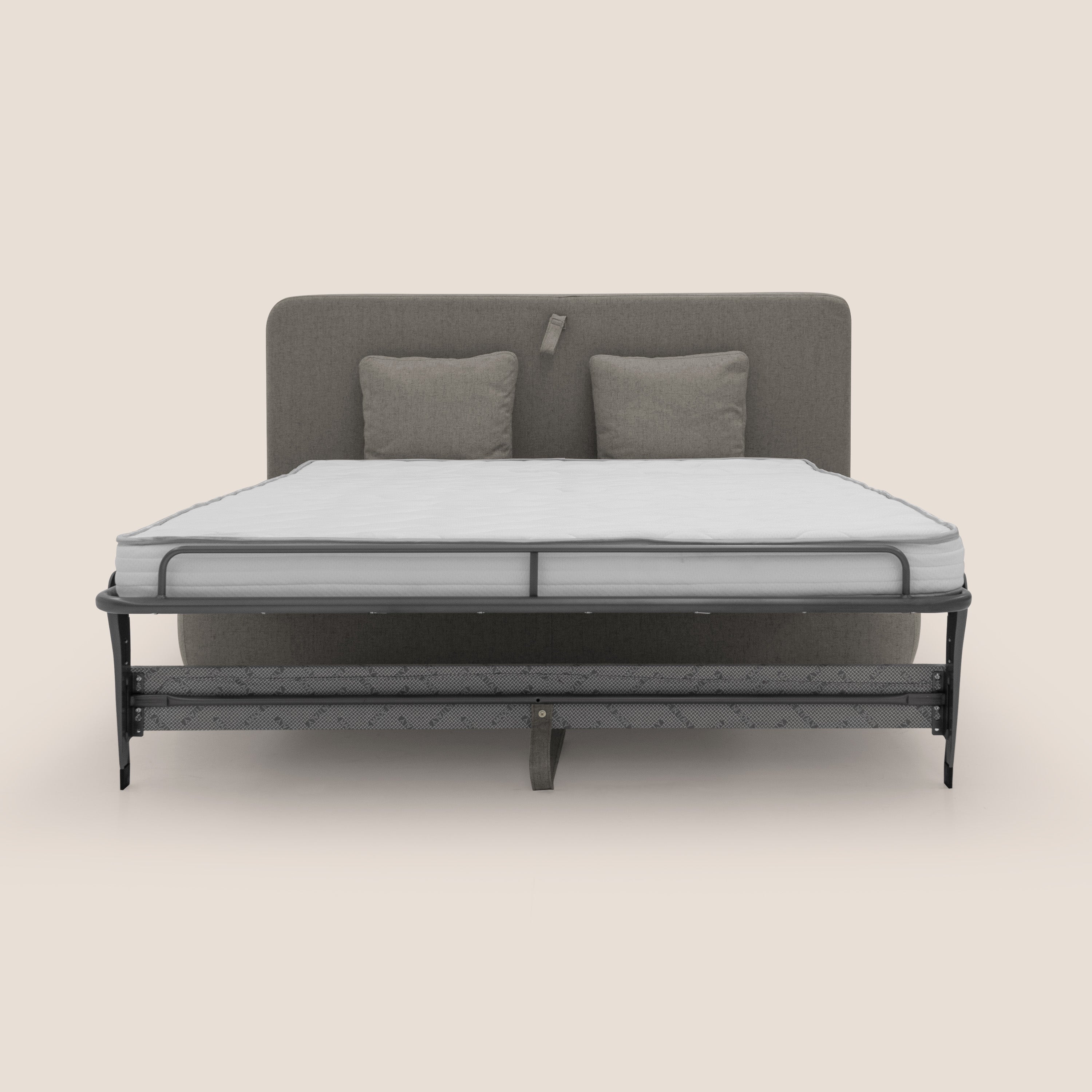 Gransasso Divano letto matrimoniale dal DESIGN innovativo in tessuto impermeabile T03 talpa - divani.store