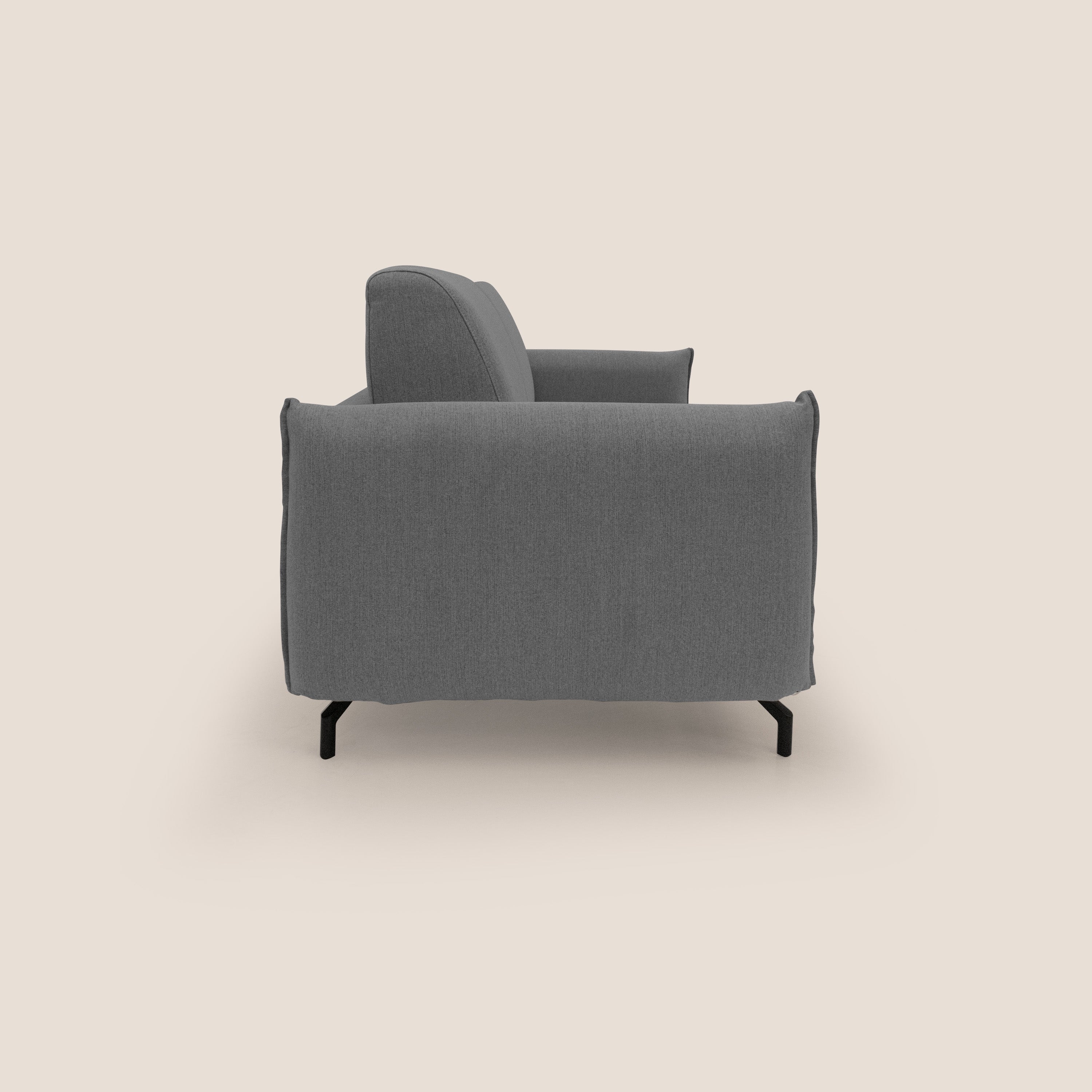 Scarlet divano letto in tessuto misto cotone impermeabile T19 antracite - divani.store