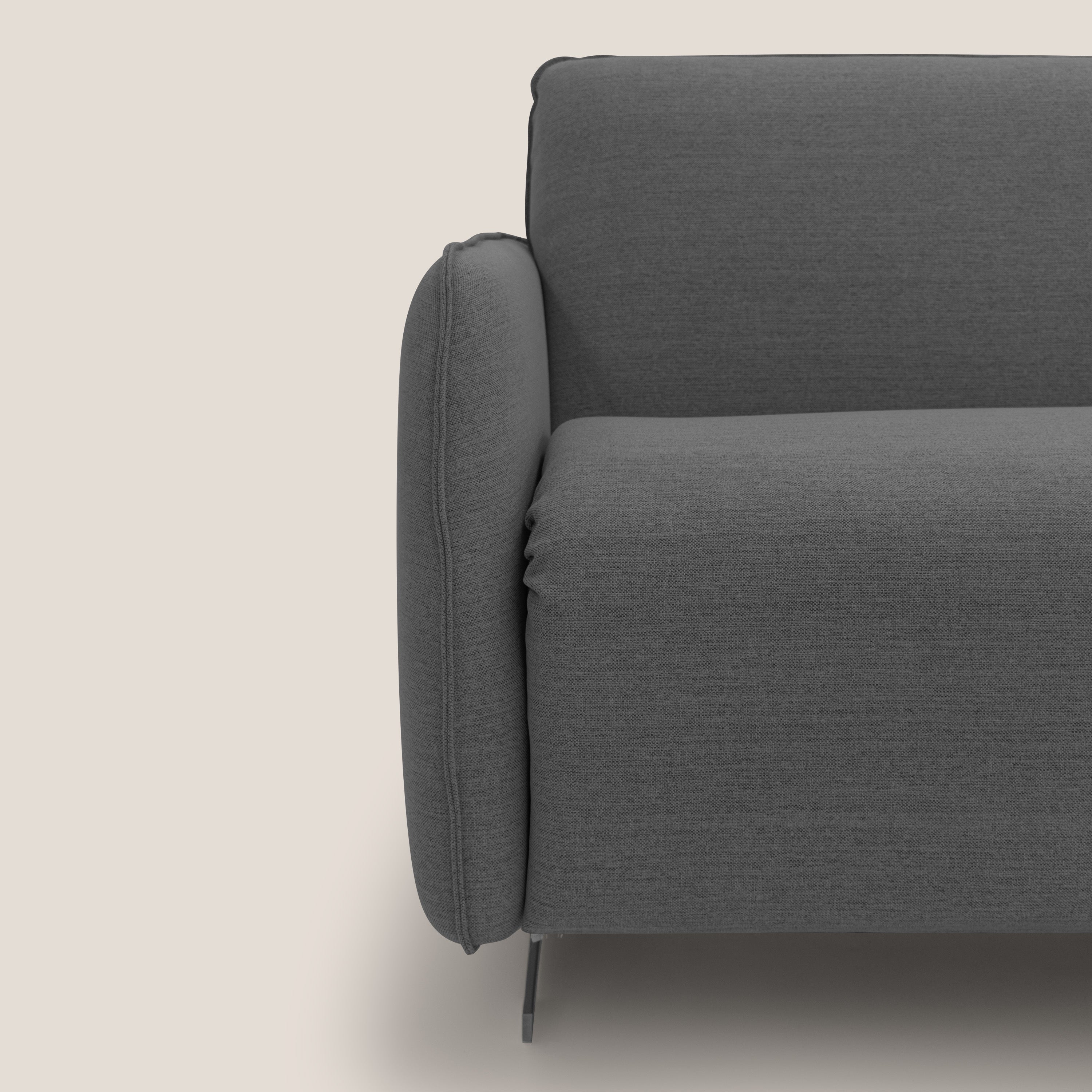 Texas Divano letto matrimoniale moderno in tessuto impermeabile T19 antracite - divani.store