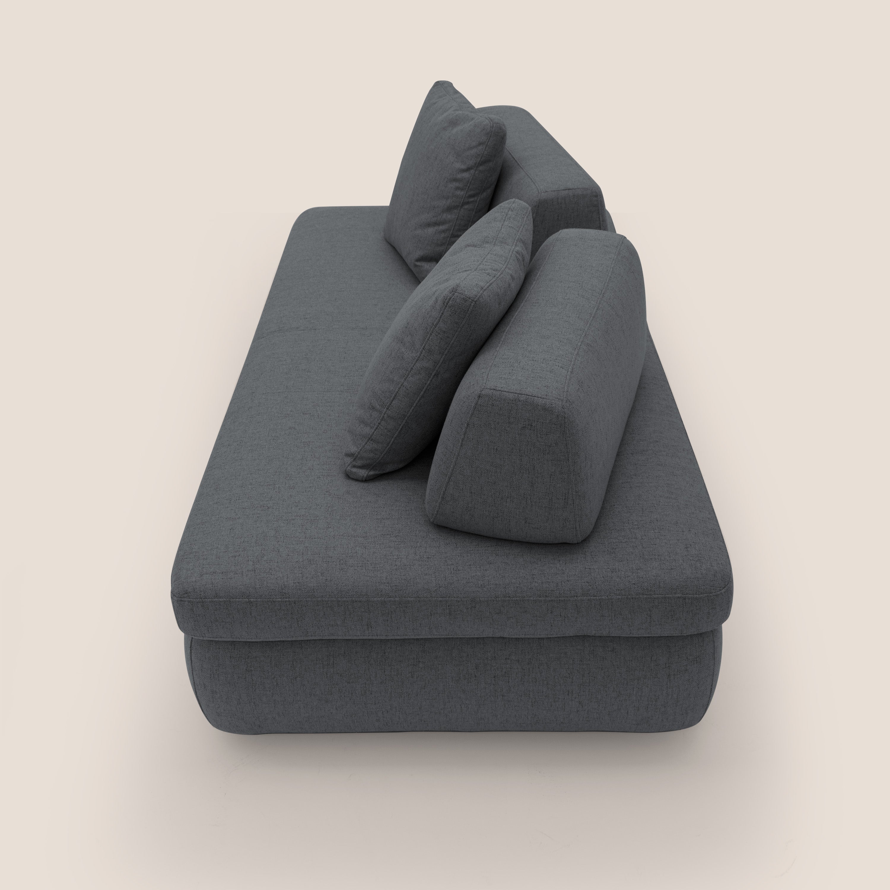 Gransasso Divano letto matrimoniale dal DESIGN innovativo in tessuto impermeabile T03 antracite - divani.store