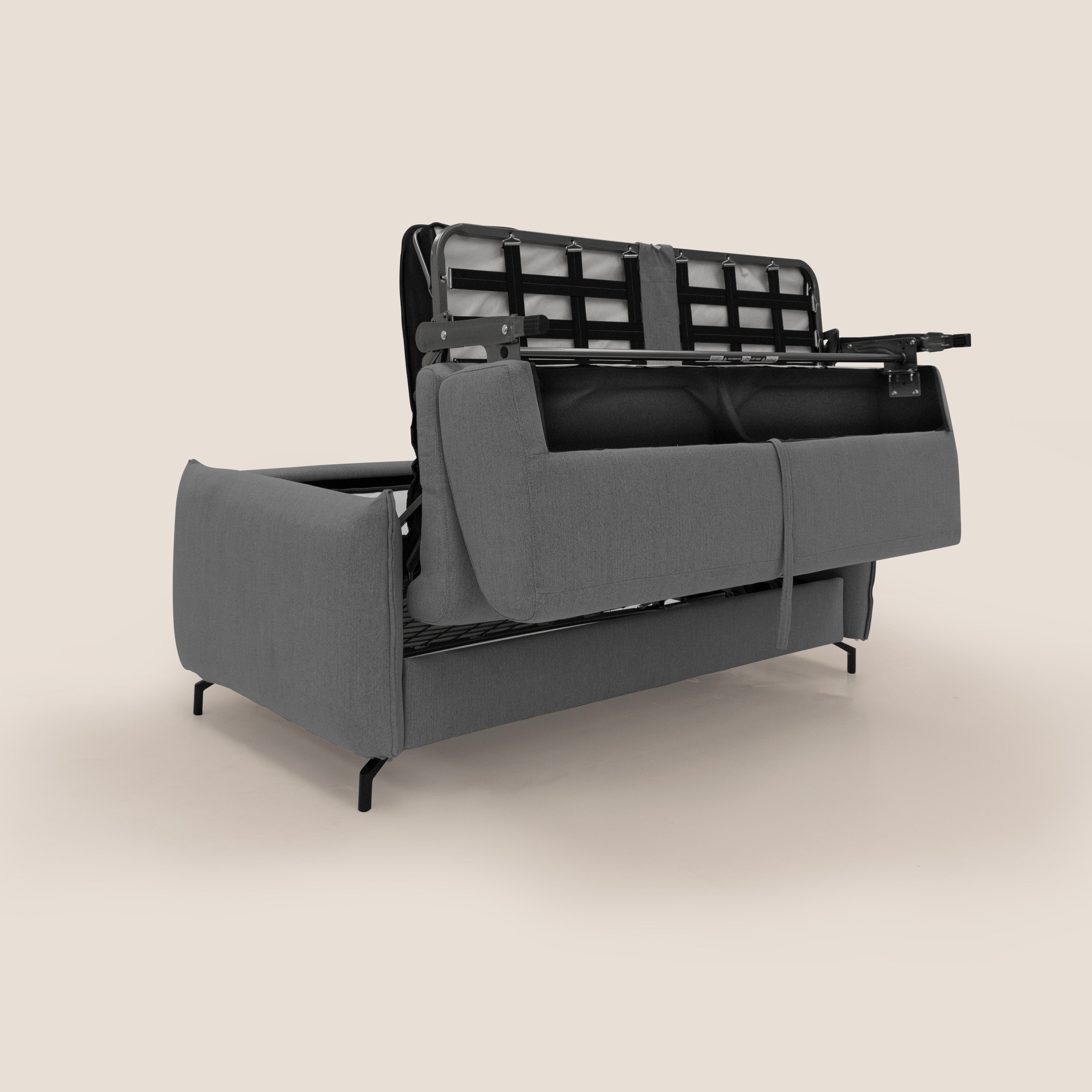 Scarlet Schlafsofa aus wasserfestem Baumwollmischgewebe T19 anthrazit