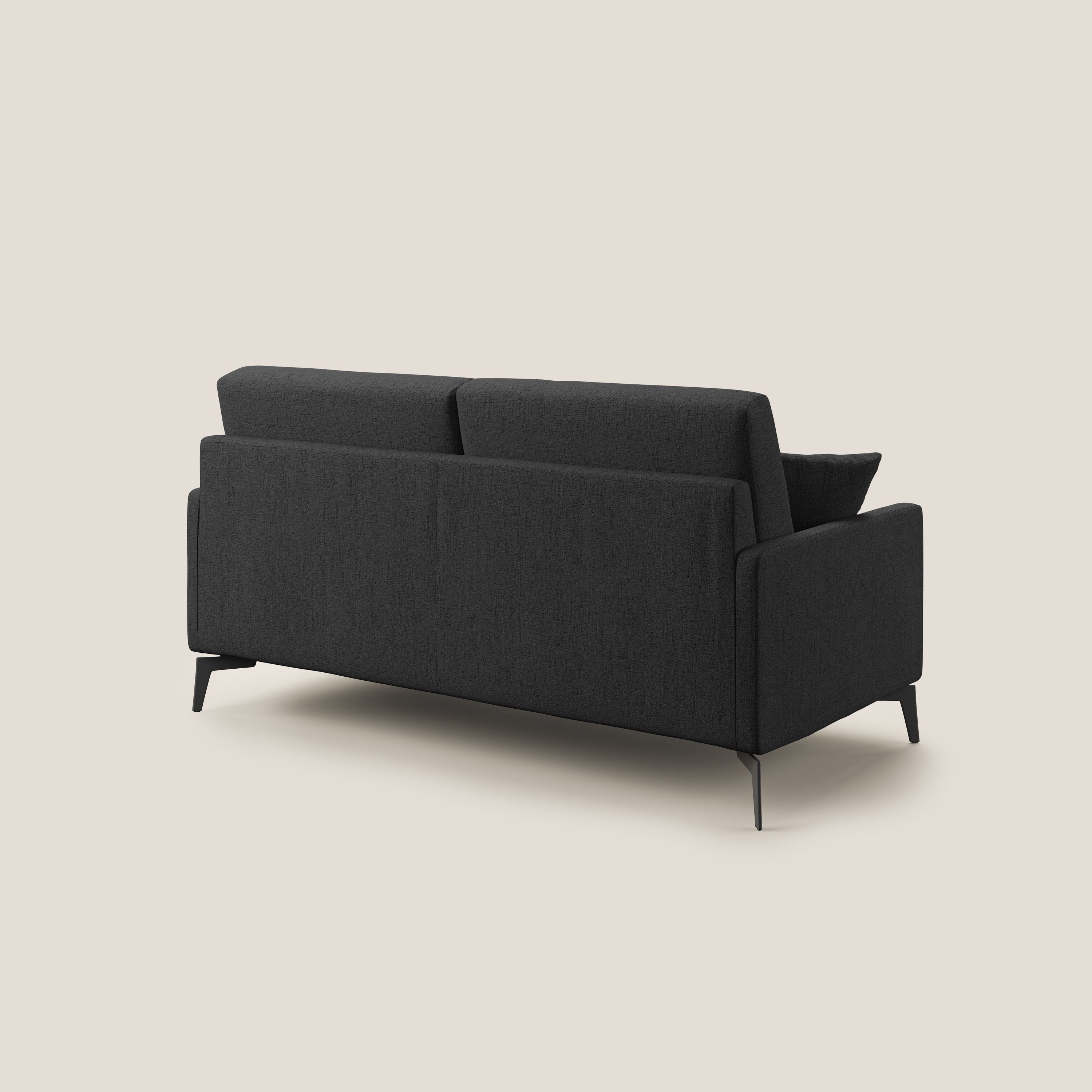 Saturno divano moderno in tessuto morbido impermeabile T03 antracite - divani.store