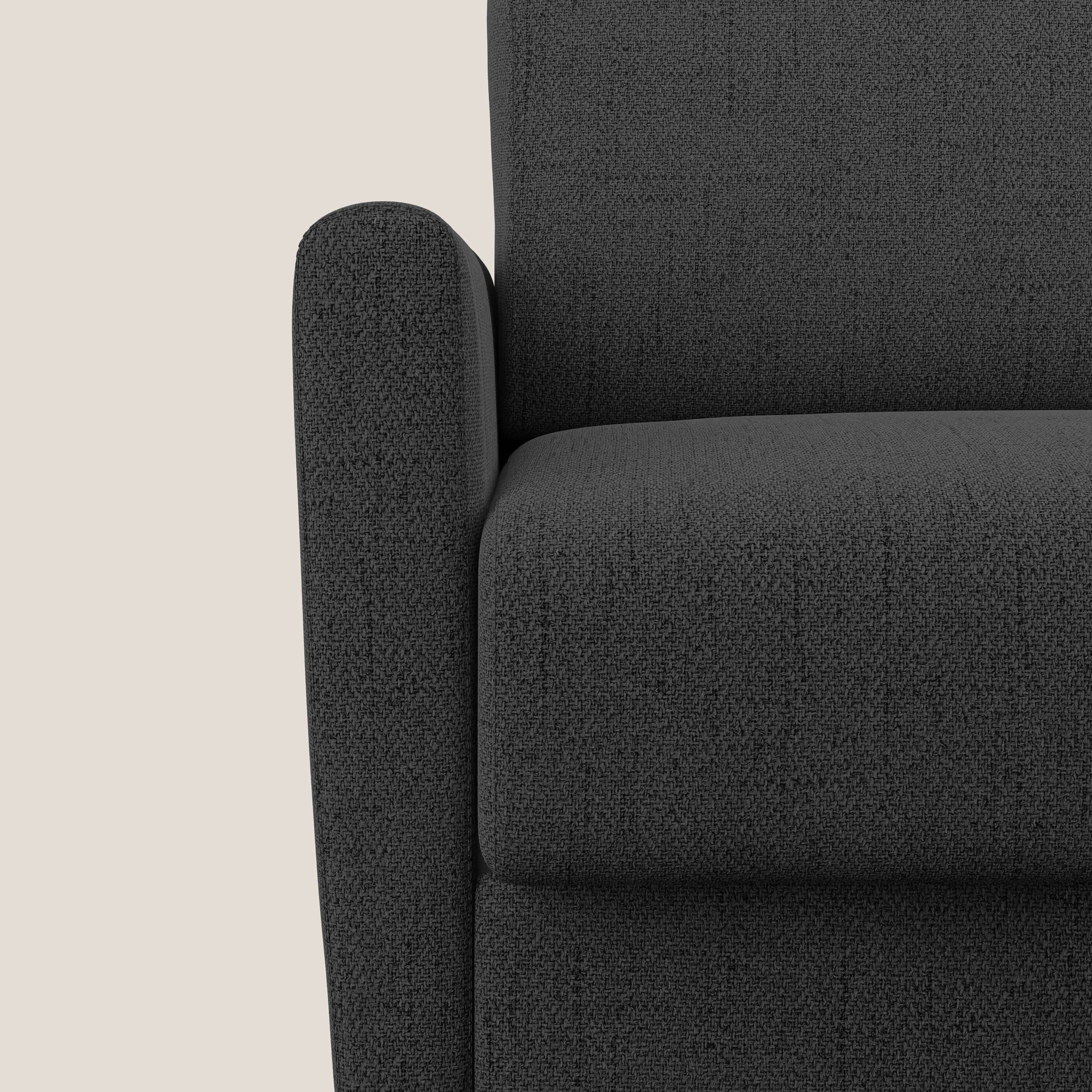 Edgar poltrona letto in tessuto felis impermeabile T03 antracite - divani.store
