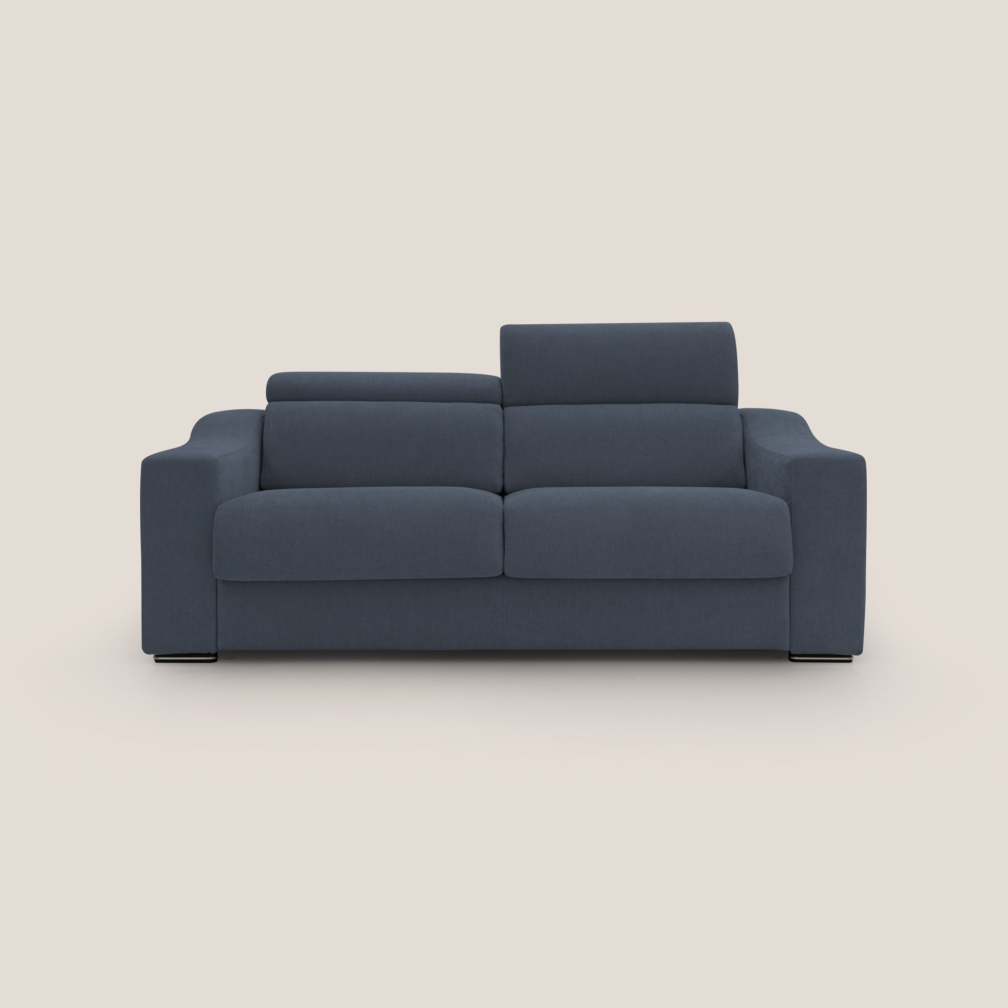 Bomber Schlafsofa 210 cm (mat. 140x197 cm) aus weichem, wasserfestem Stoff T14 BLAU