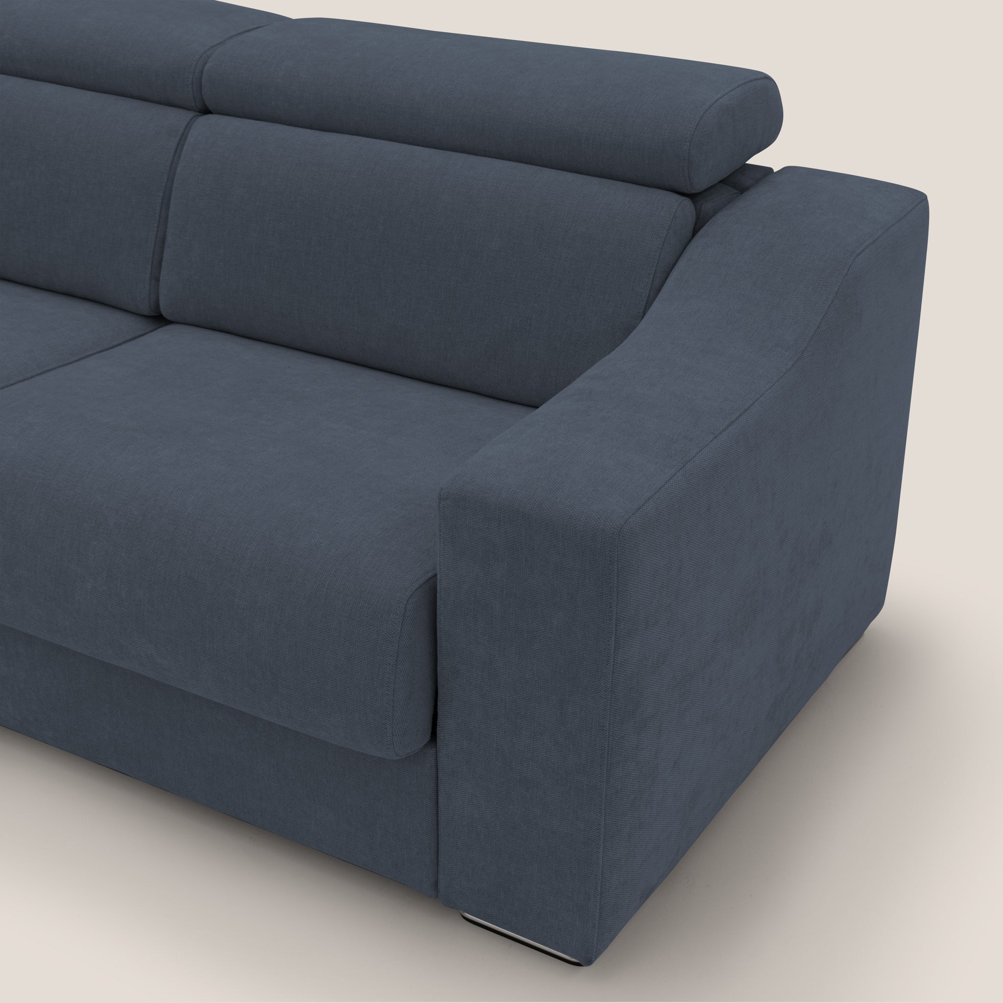 Bomber Schlafsofa 210 cm (mat. 140x197 cm) aus weichem, wasserfestem Stoff T14 BLAU