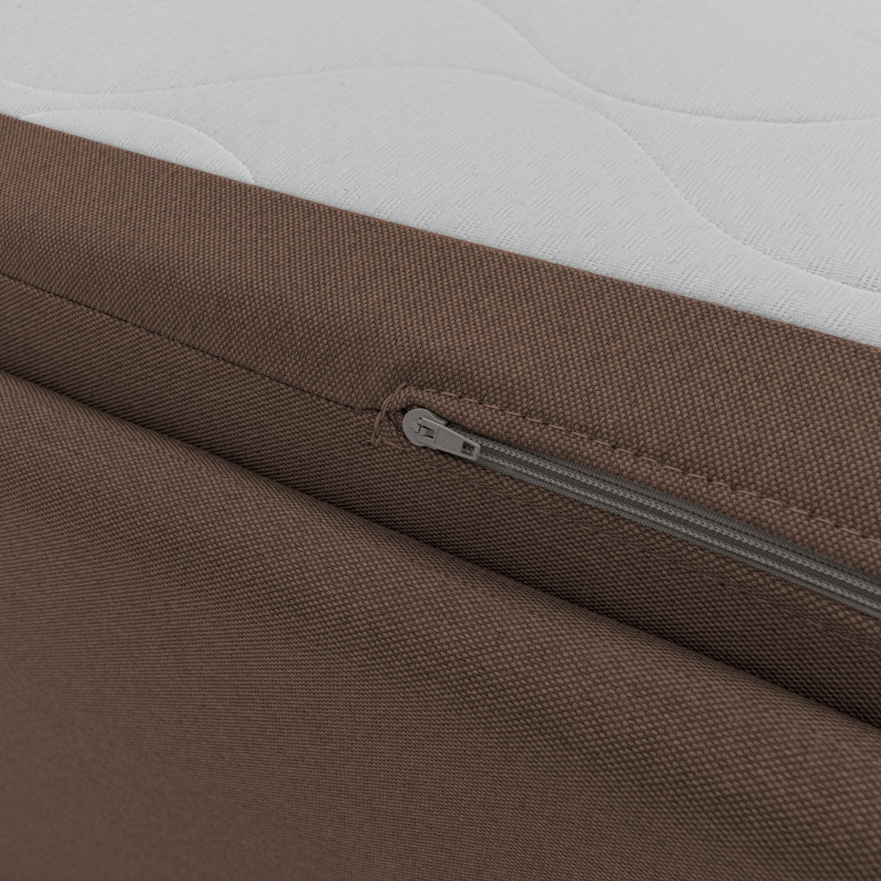 Naviglio Divano duplex con doppio letto in tessuto simil cotone impermeabile T13 marrone - divani.store