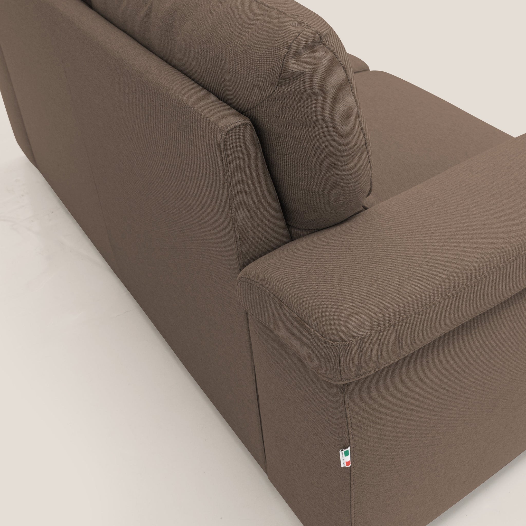 Spazio Sofa mit 2 ausziehbaren Ottomanen aus wasserfestem baumwollähnlichem Stoff T13