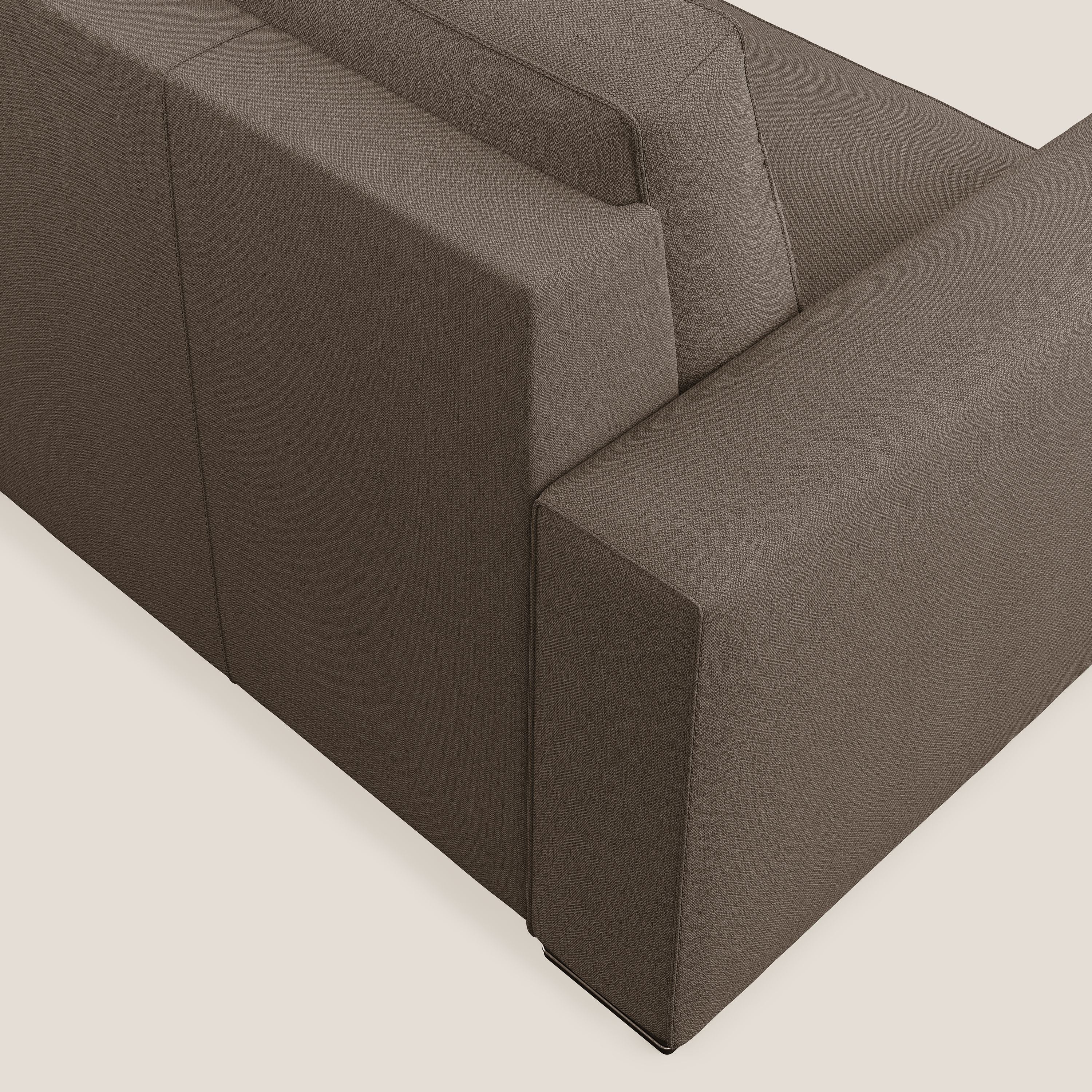 Dream poltrona letto in tessuto smacchiabile T05 marrone - divani.store