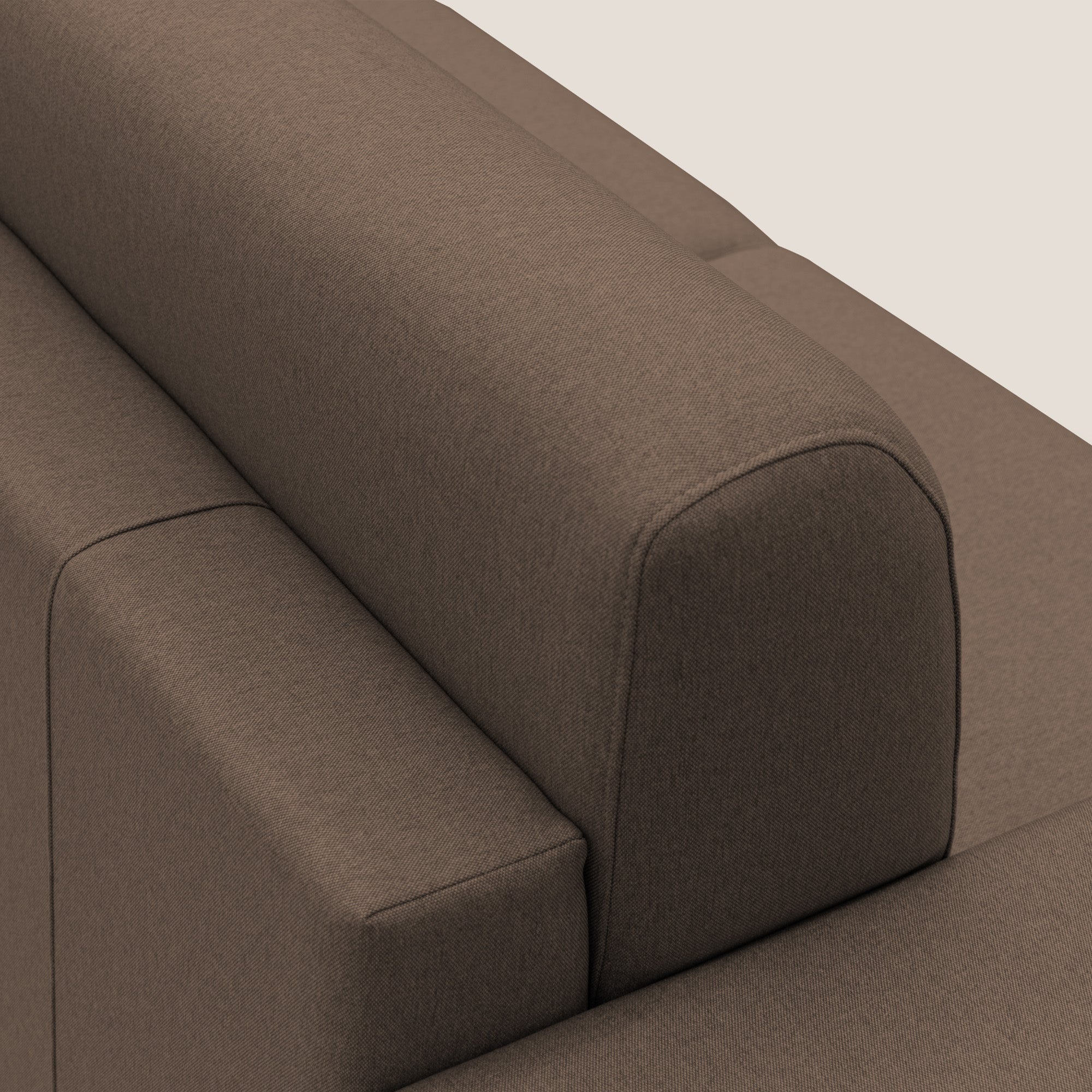 Chris Divano letto matrimoniale in tessuto impermeabile T13 marrone - divani.store