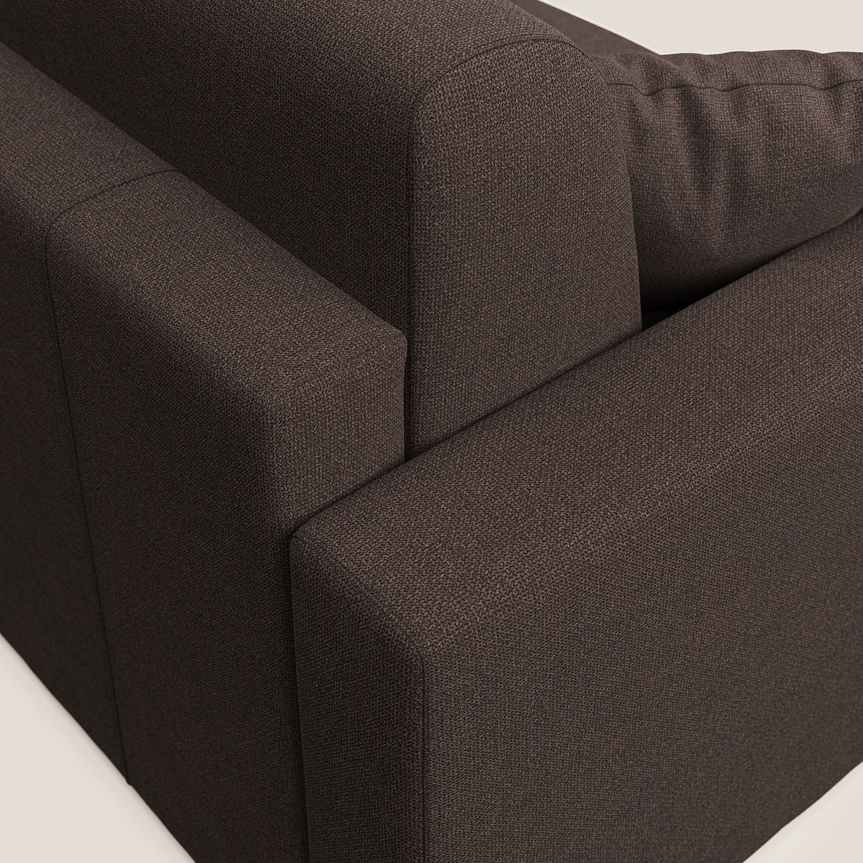 Best Divano letto matrimoniale in tessuto smacchiabile QuickClean T08 marrone - divani.store