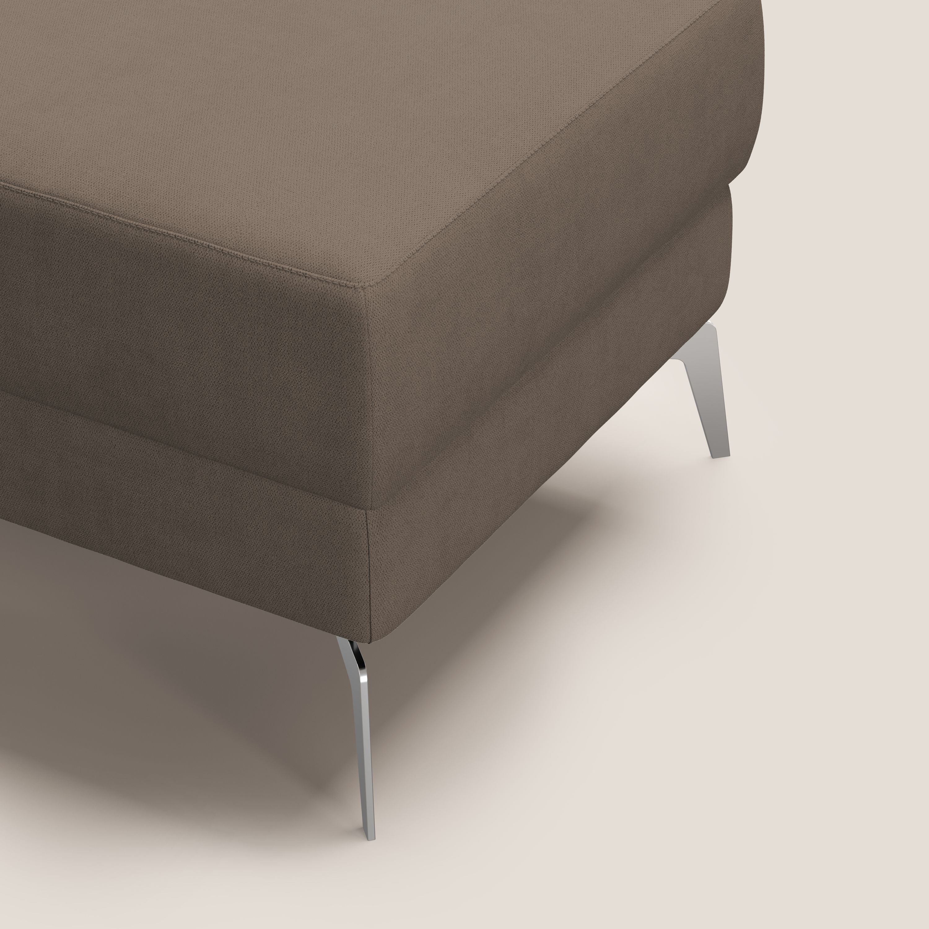 Star Pouf con piedini alti in tessuto impermeabile T02 marrone - divani.store