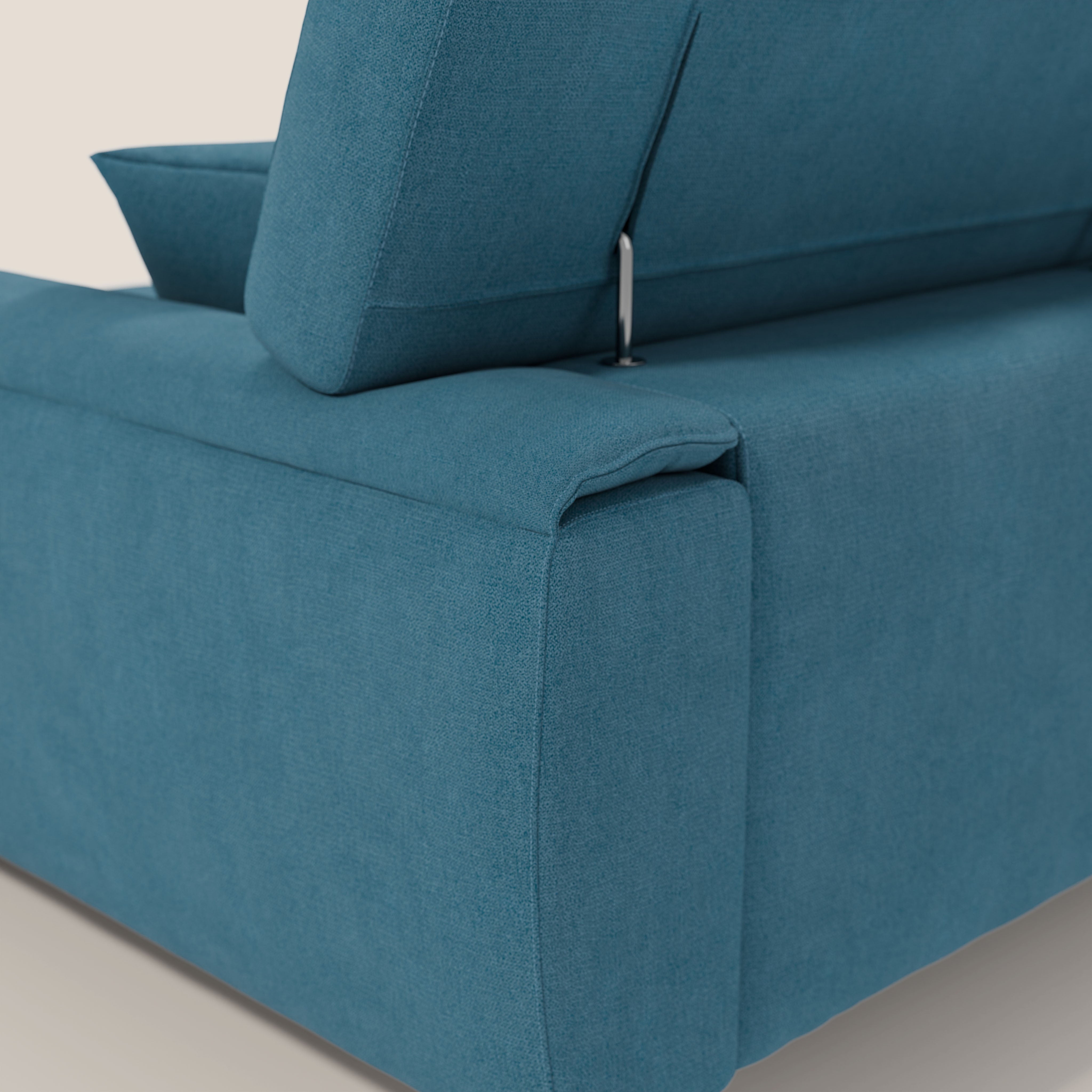 Caravaggio Divano angolare con sedute scorrevoli in tessuto morbido impermeabile T02 - divani.store