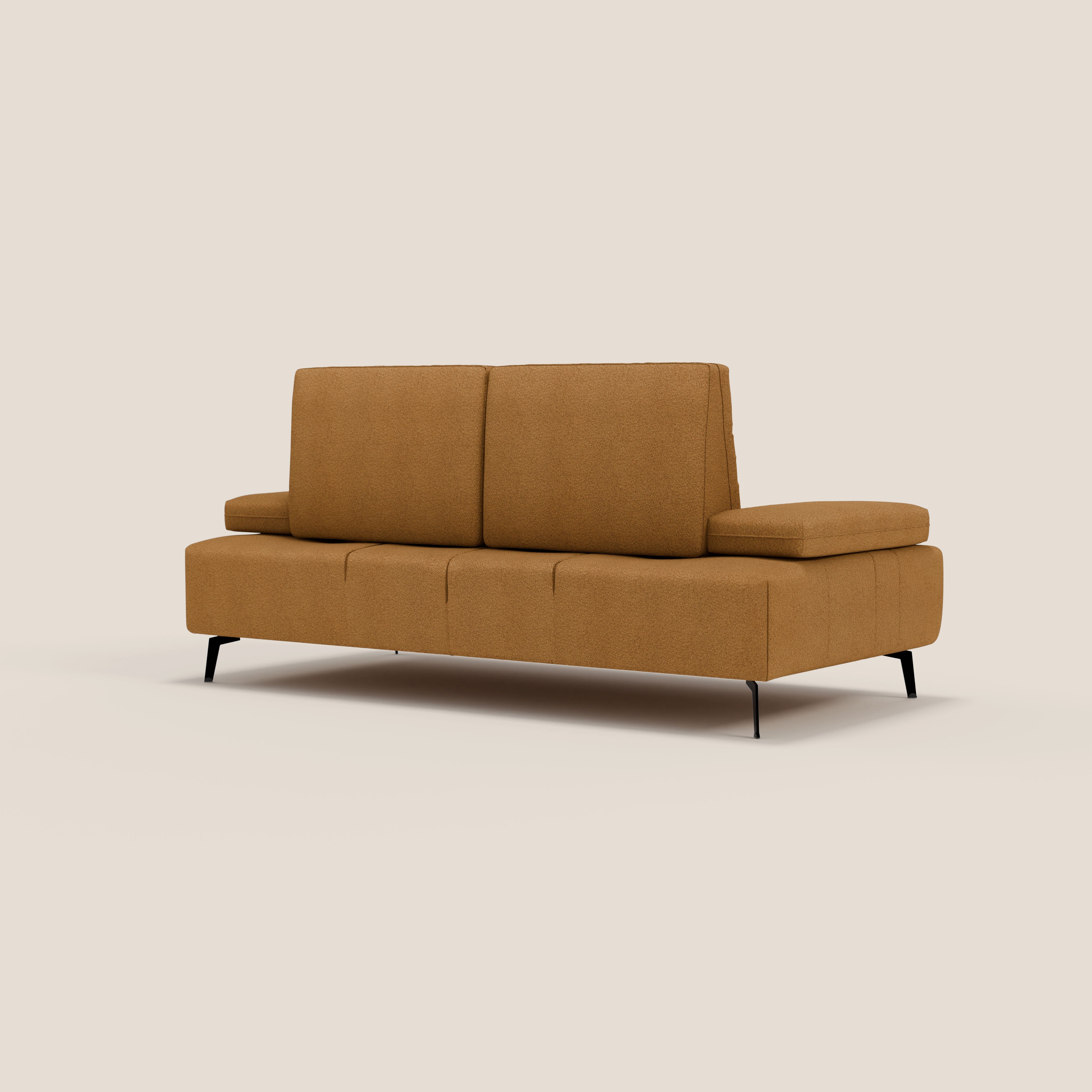 Lugano Divano 3 posti con schienali e braccioli traslanti in morbido bouclé impermeabile T07 - divani.store