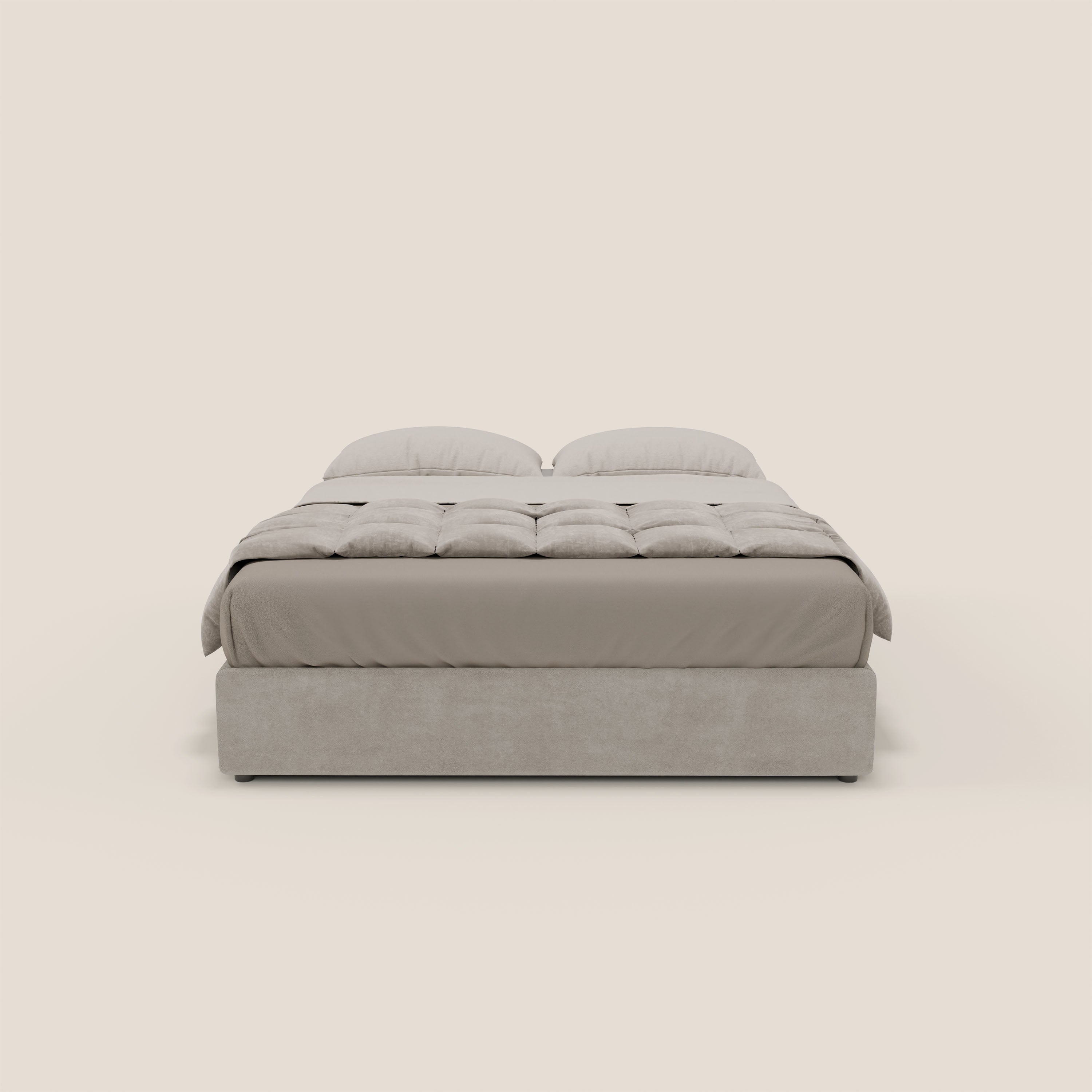 Ina sommier con ampio contenitore in microfibra smacchiabile ed impermeabile T11 - divani.store