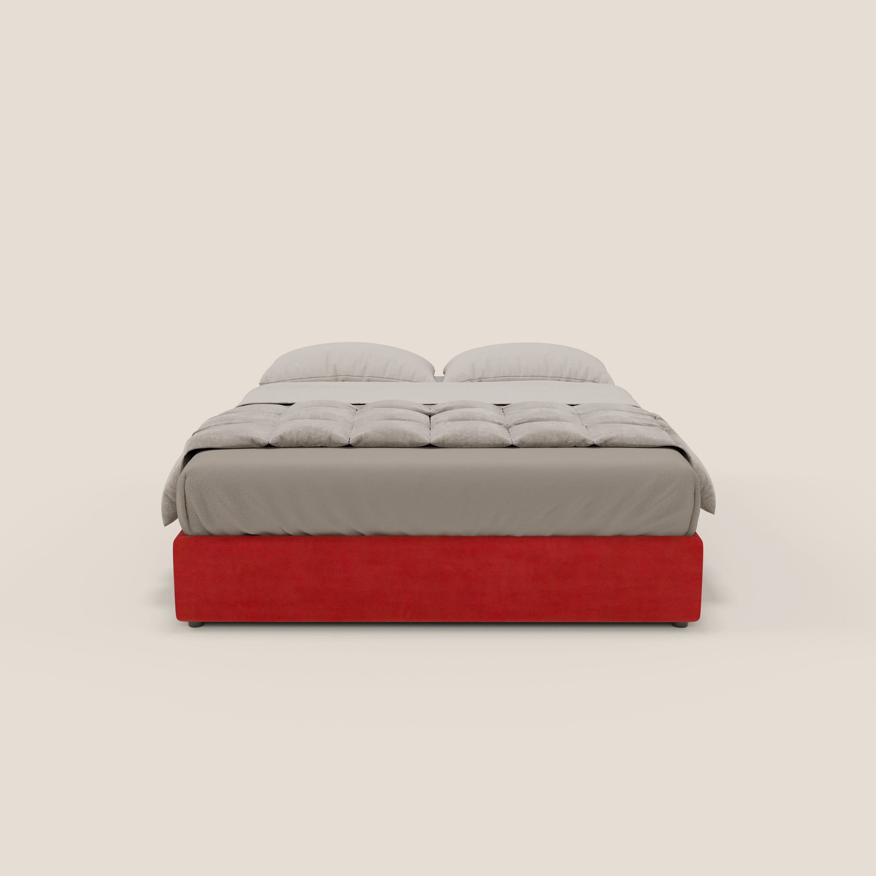Ina sommier con ampio contenitore in microfibra smacchiabile ed impermeabile T11 - divani.store