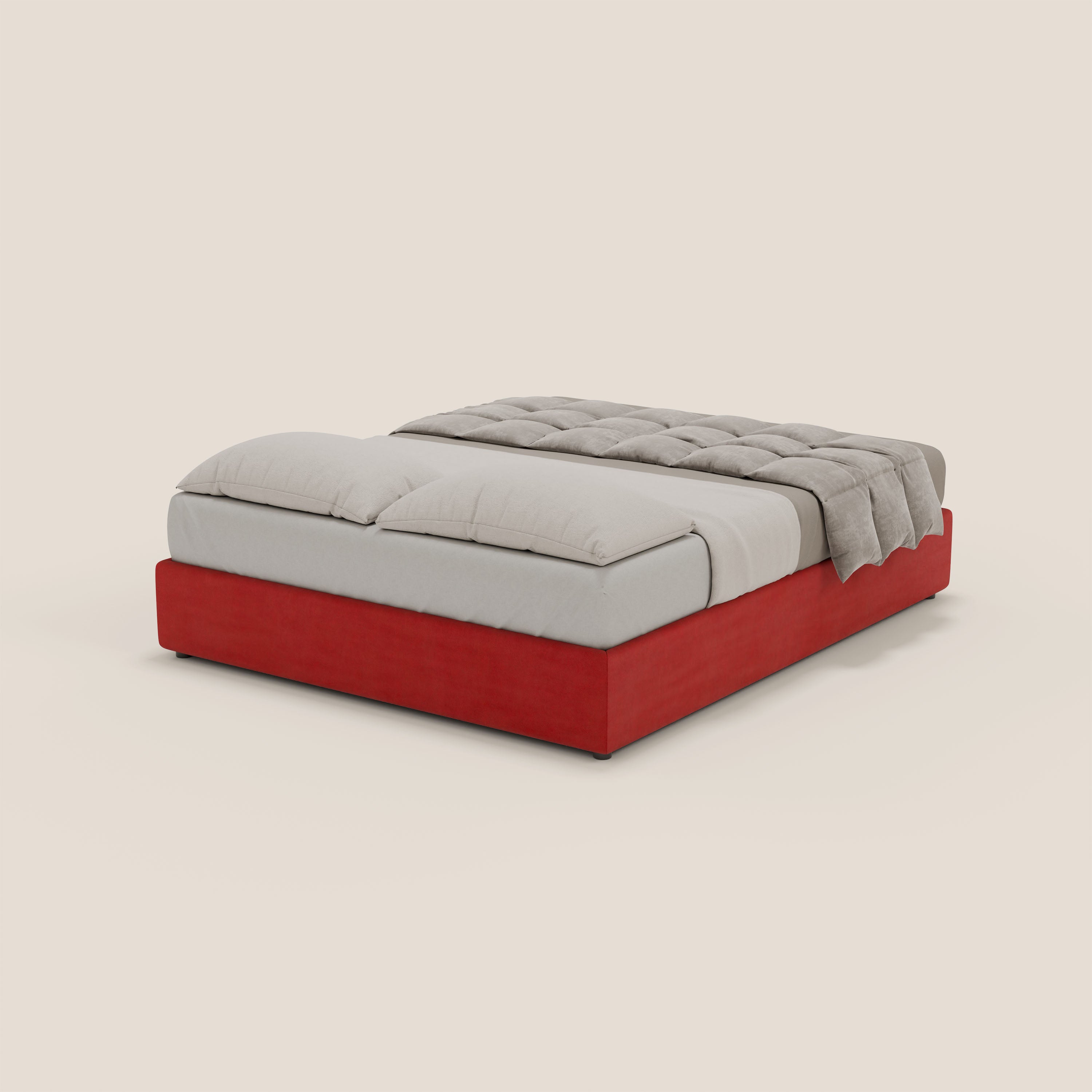 Ina sommier con ampio contenitore in microfibra smacchiabile ed impermeabile T11 - divani.store