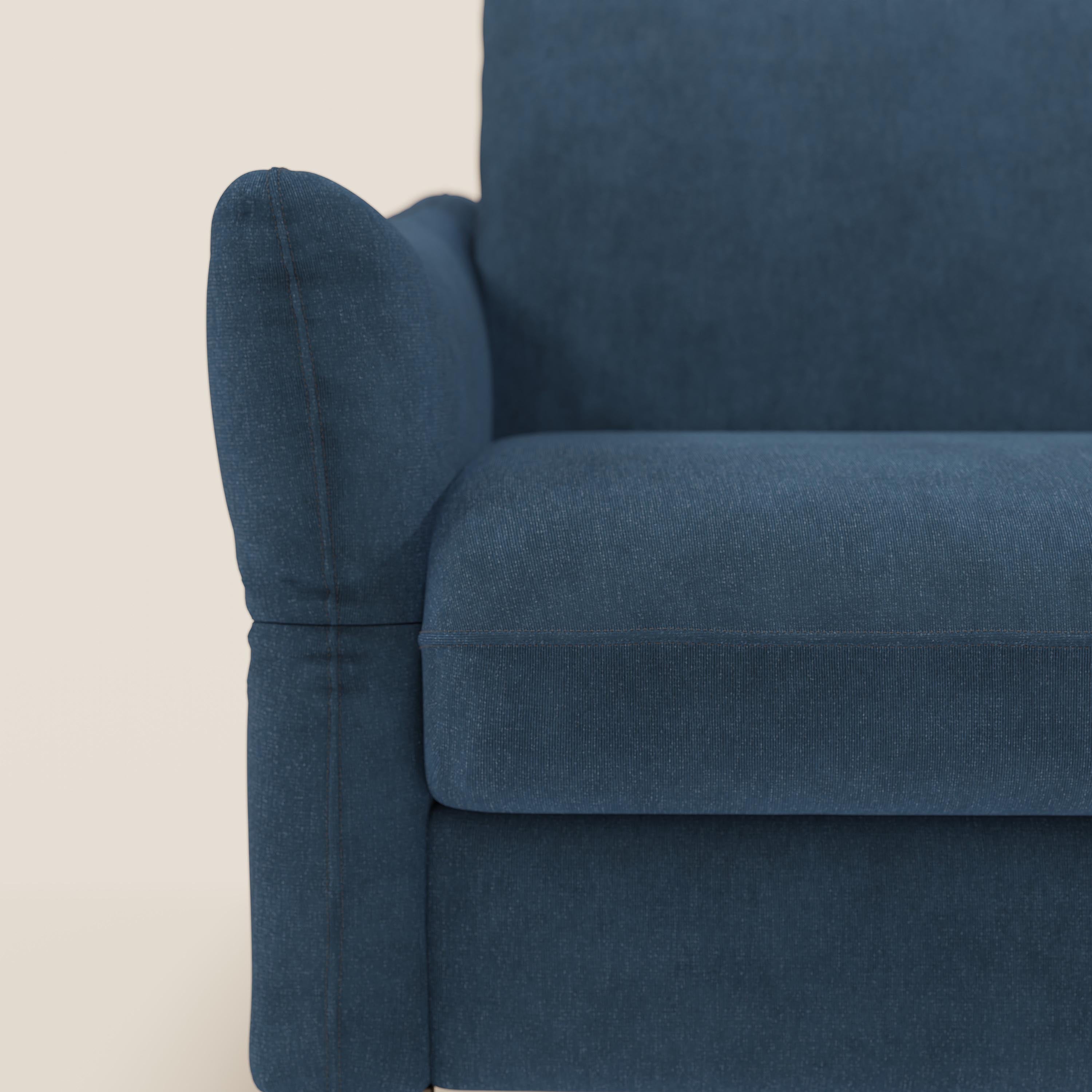 Dalia divano letto angolare con materasso alto 18 cm piedini alti e penisola contenitore in tessuto smacchiabile T17 - divani.store