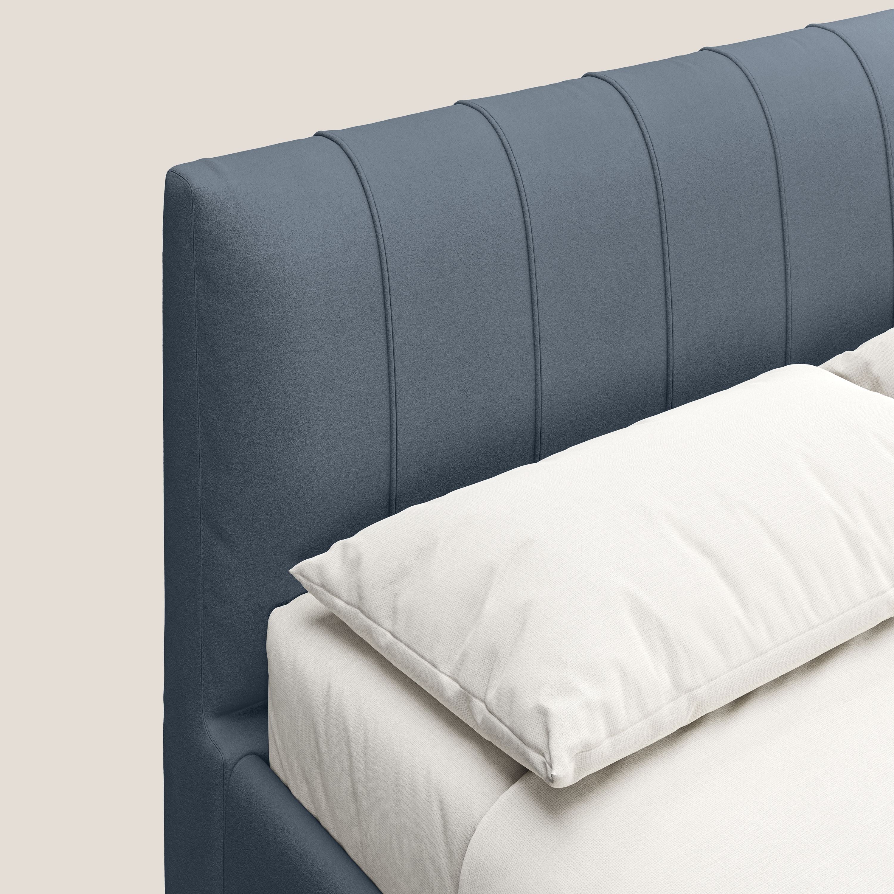 Bogart letto imbottito contenitore completamente sfoderabile in microfibra smacchiabile T11 carta da zucchero - divani.store