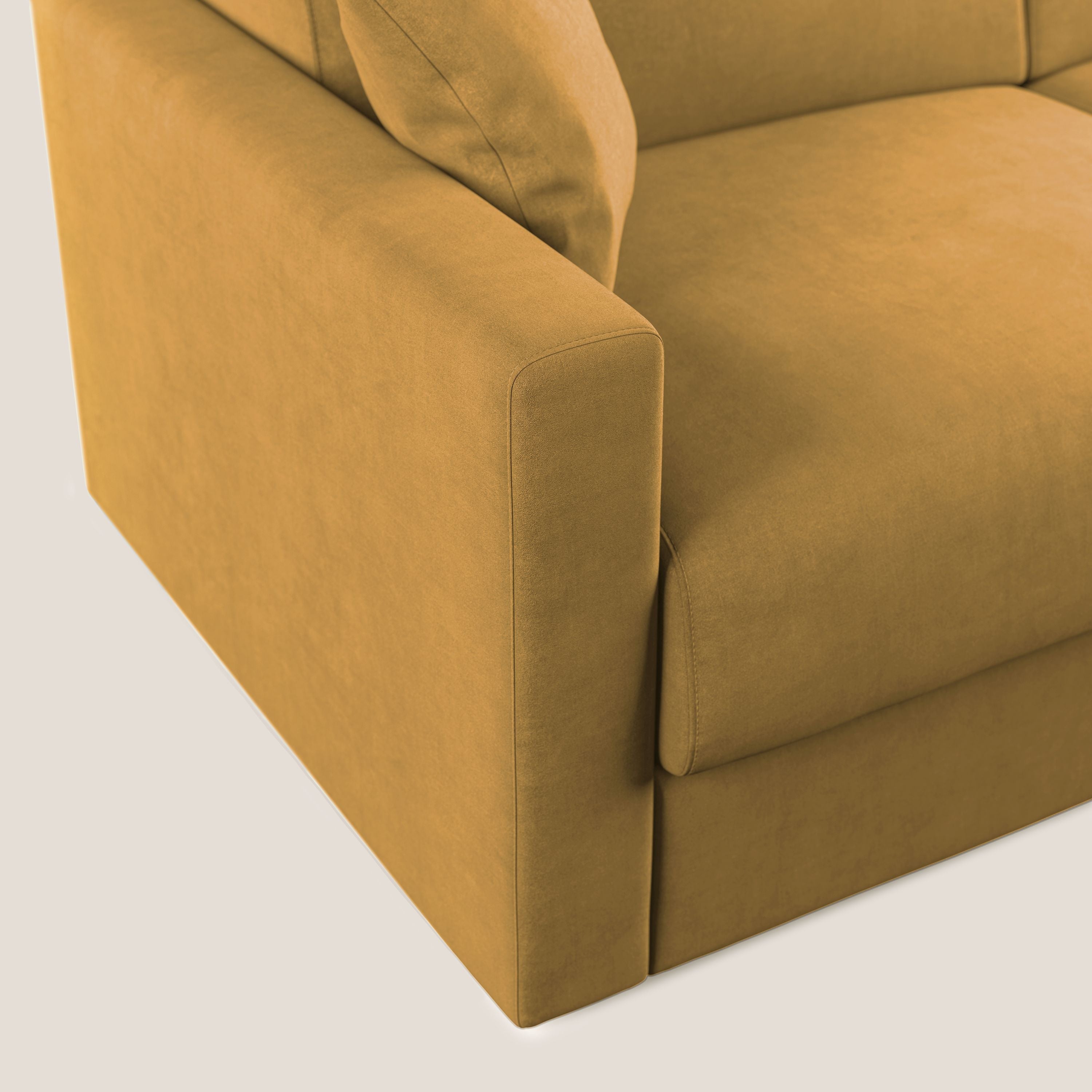 Chris Divano letto in microfibra smacchiabile T11 giallo - divani.store