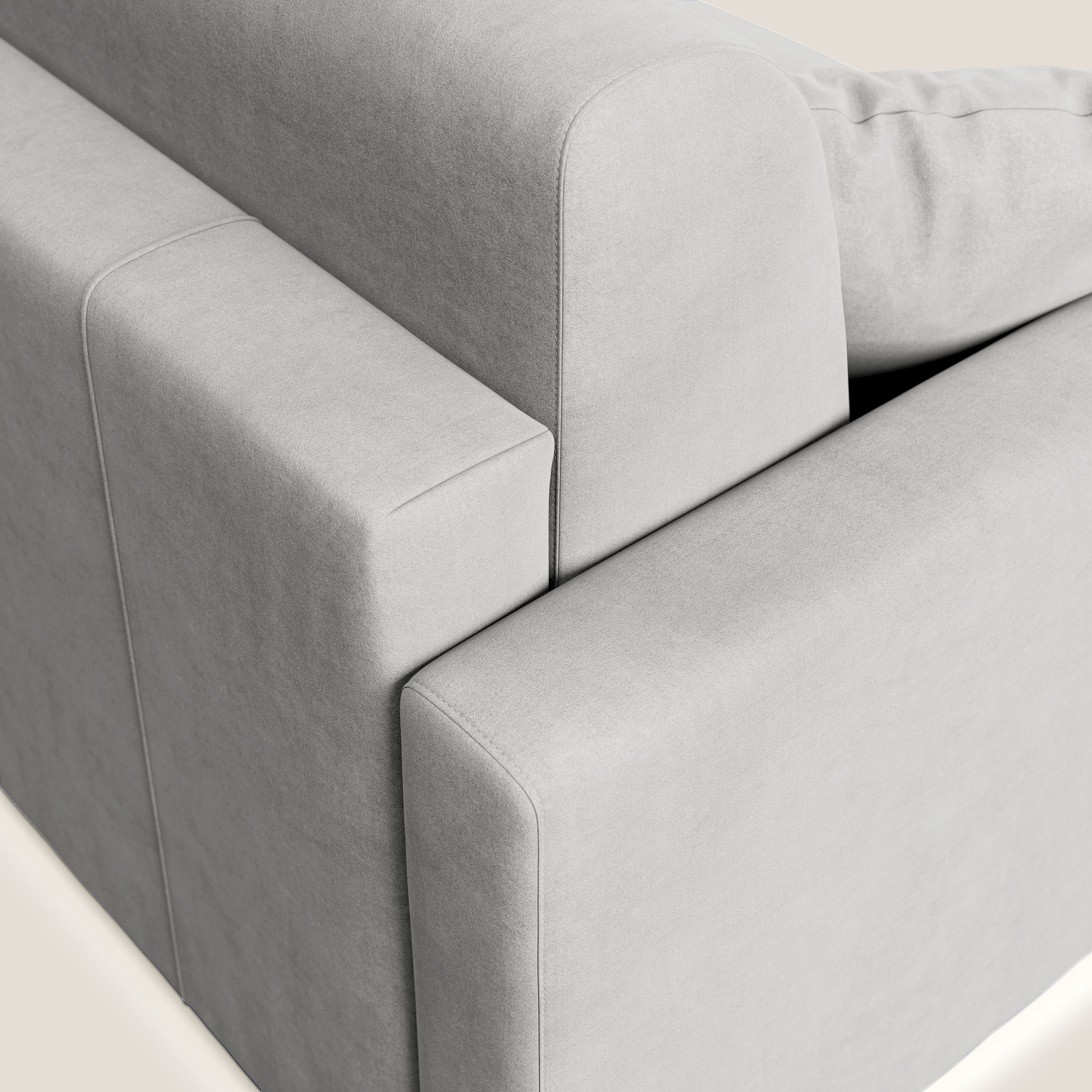 Chris Divano letto in microfibra smacchiabile T11 grigio chiaro - divani.store