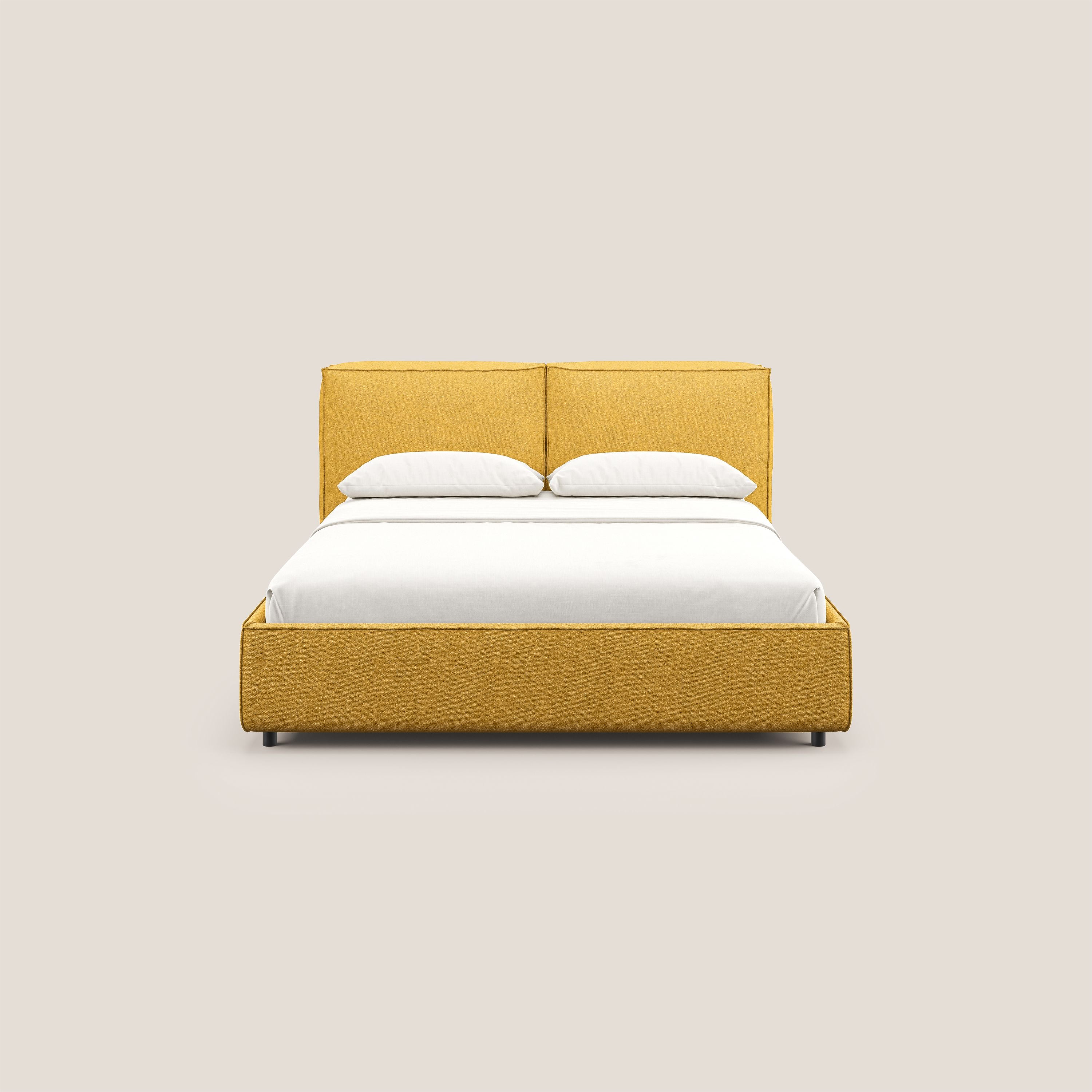 Cocoon letto imbottito contenitore sfoderabile in bouclet impermeabile T07 giallo - divani.store