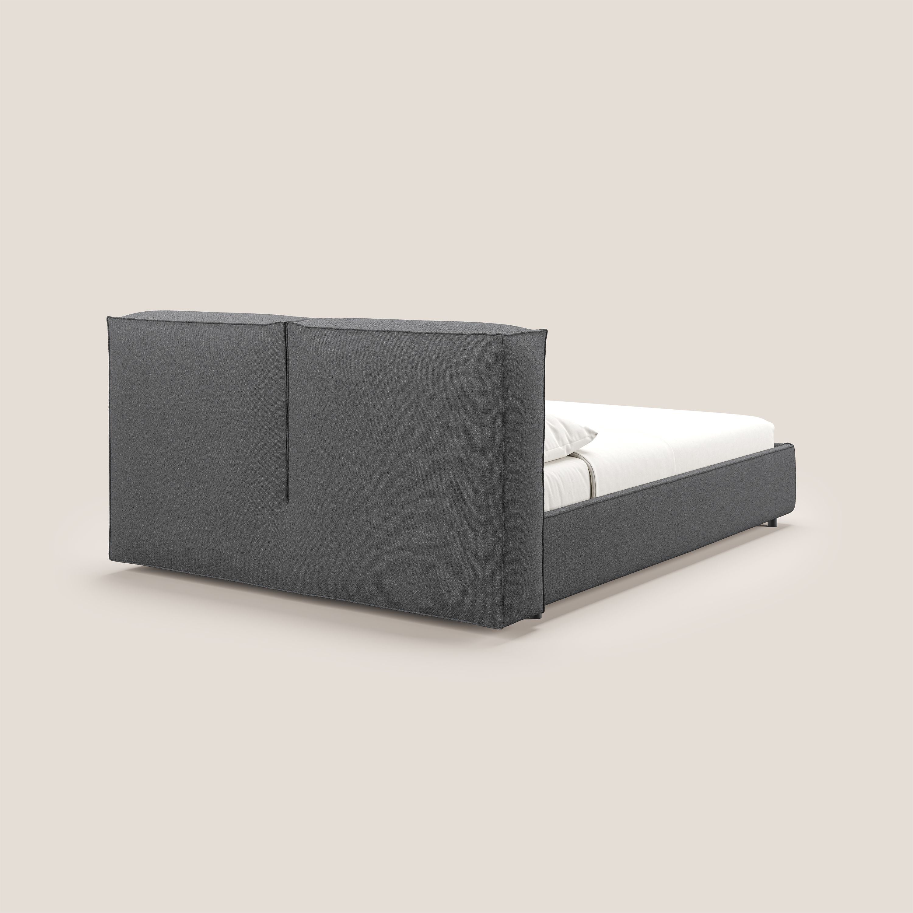 Cocoon letto imbottito contenitore sfoderabile in bouclet impermeabile T07 antracite - divani.store