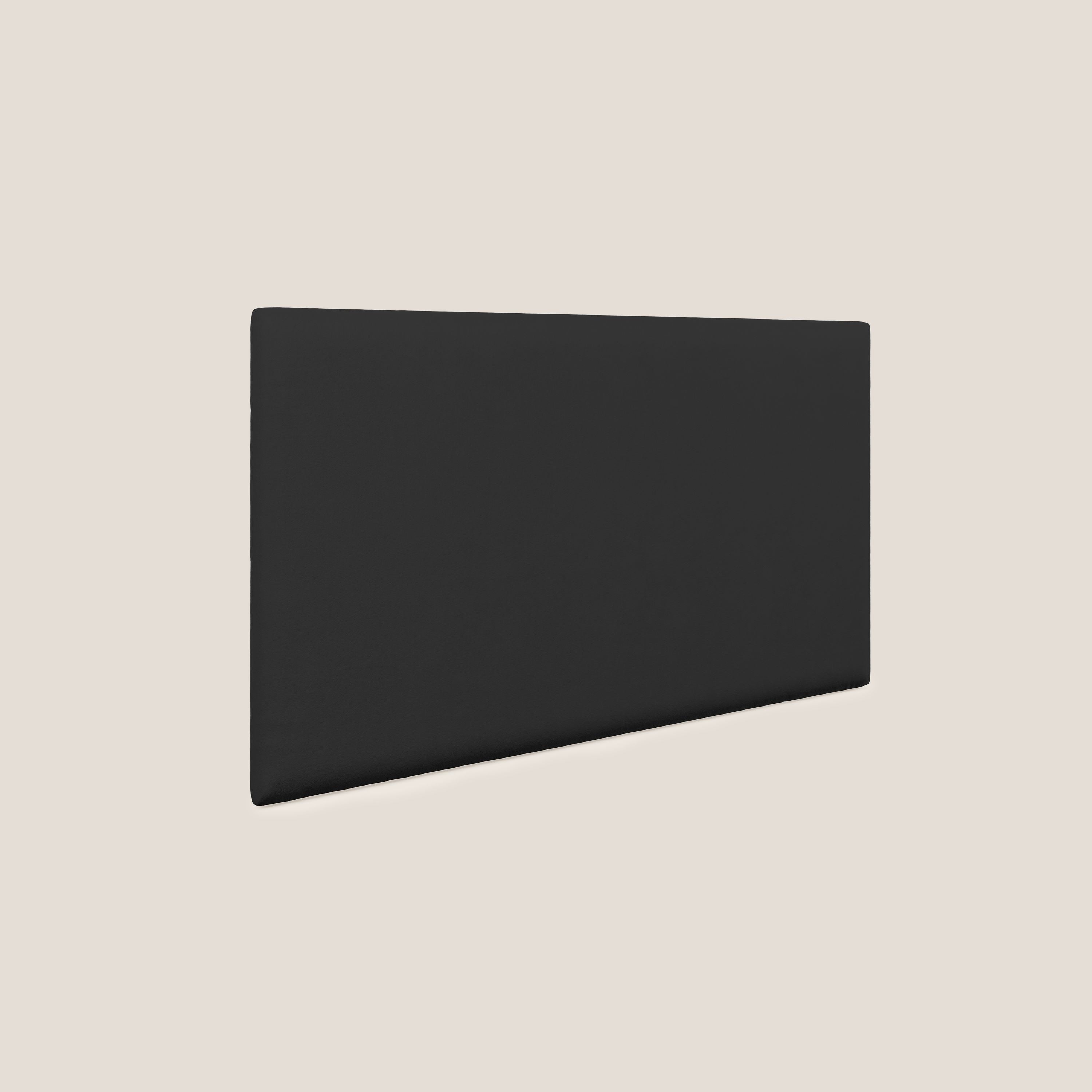Testata pannello a muro media di varie dimensioni in microfibra smacchiabile T11 nero - divani.store