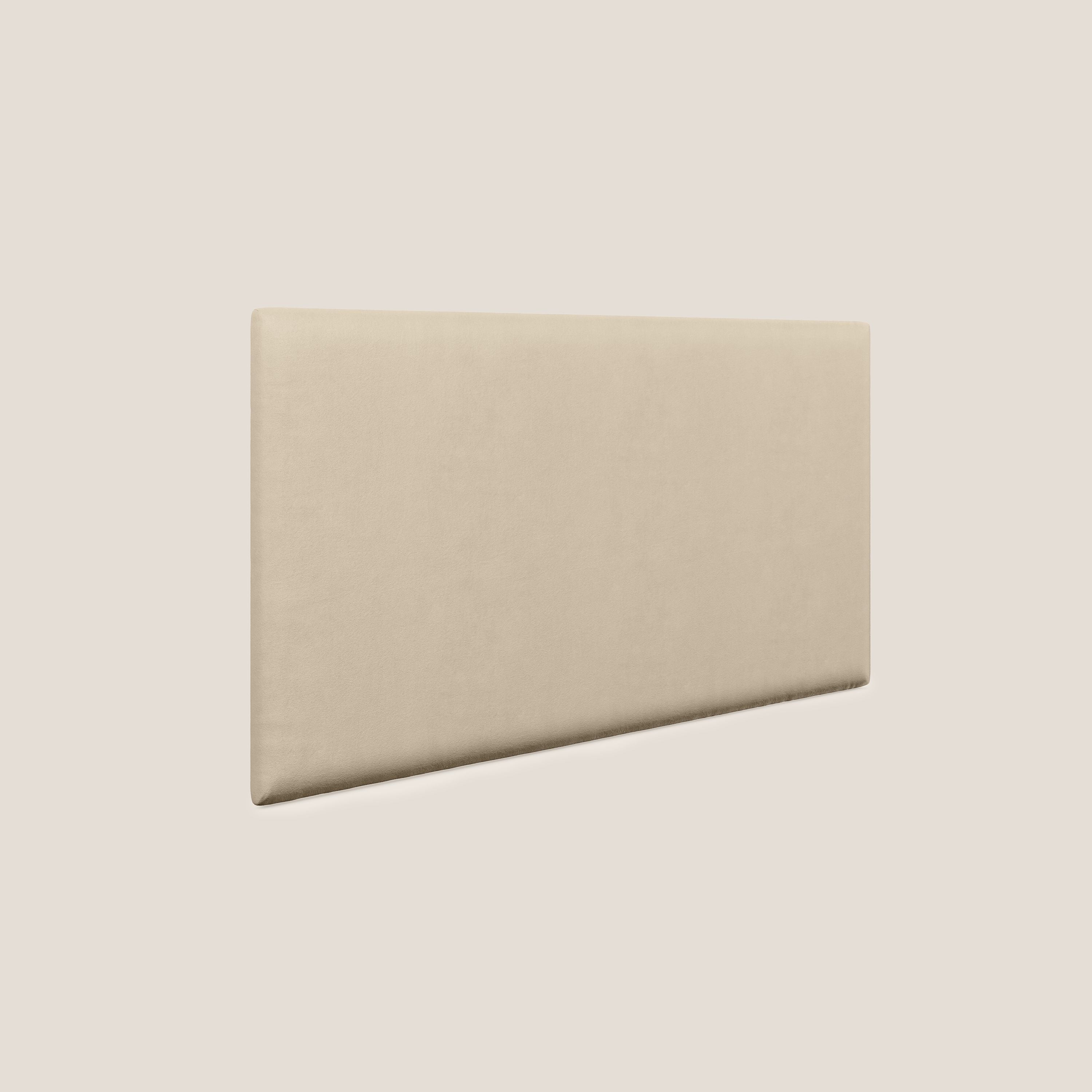 Testata pannello a muro piccola di varie dimensioni in microfibra smacchiabile T11 tortora - divani.store