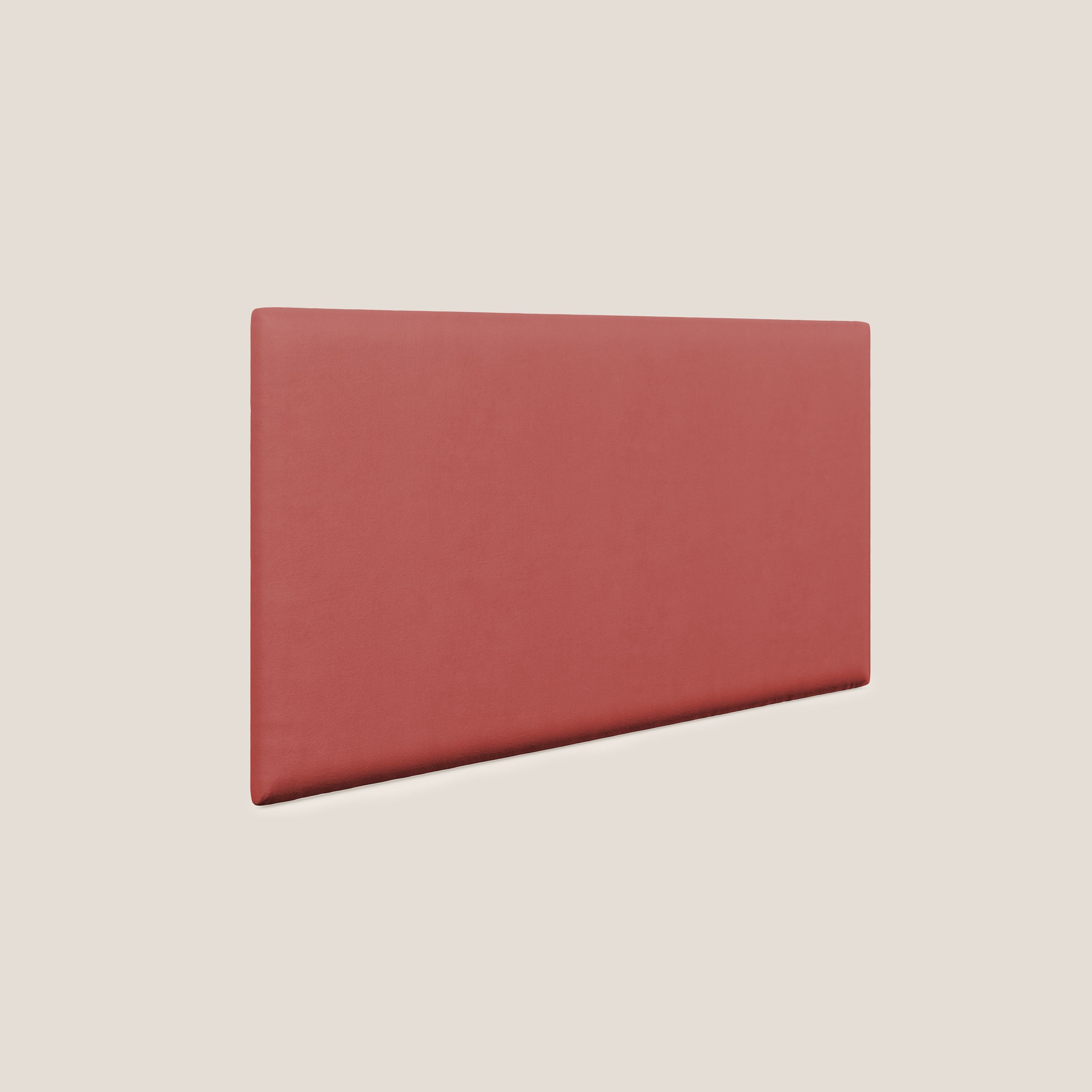 Testata pannello a muro media di varie dimensioni in microfibra smacchiabile T11 rosso - divani.store