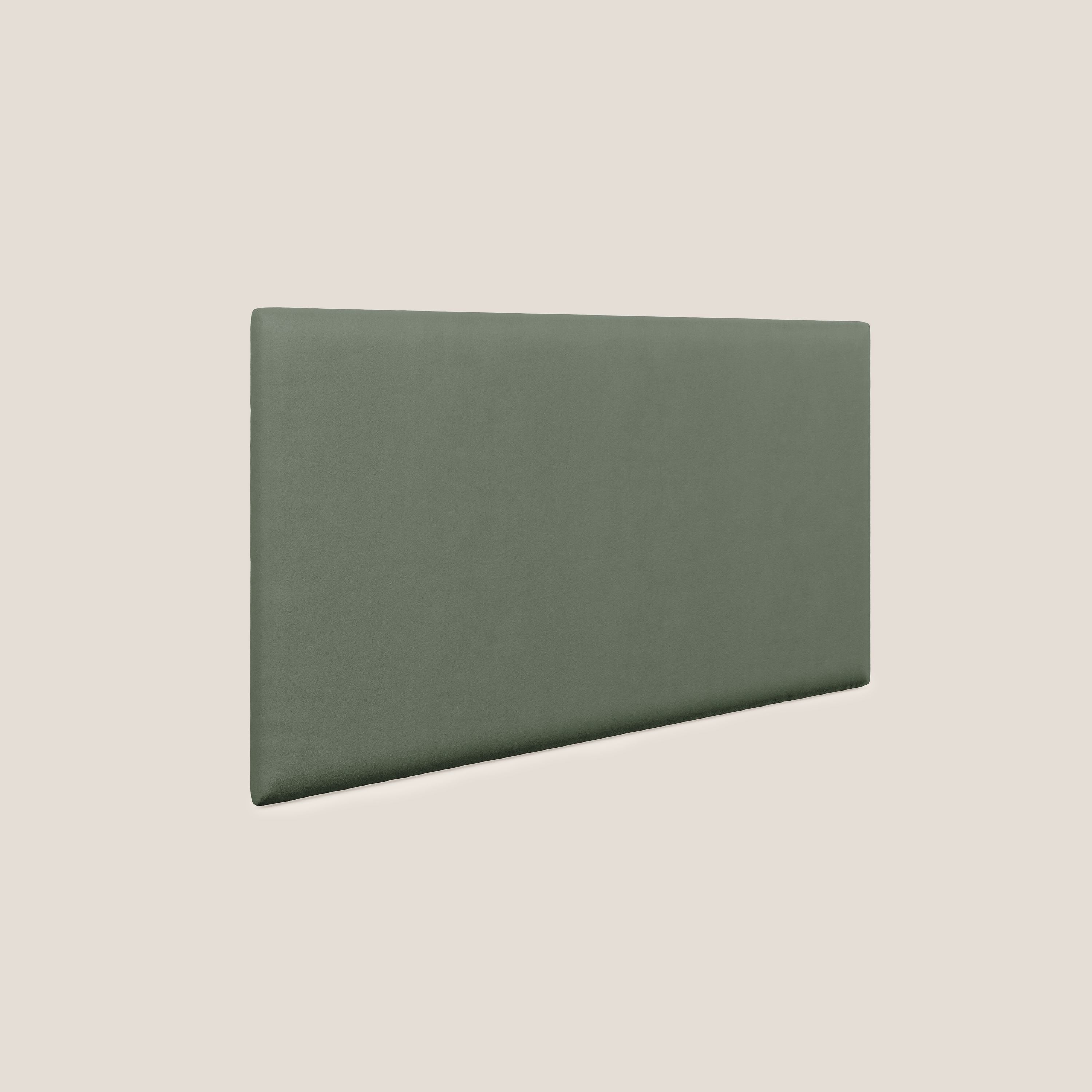 Testata pannello a muro piccola di varie dimensioni in microfibra smacchiabile T11 verde - divani.store