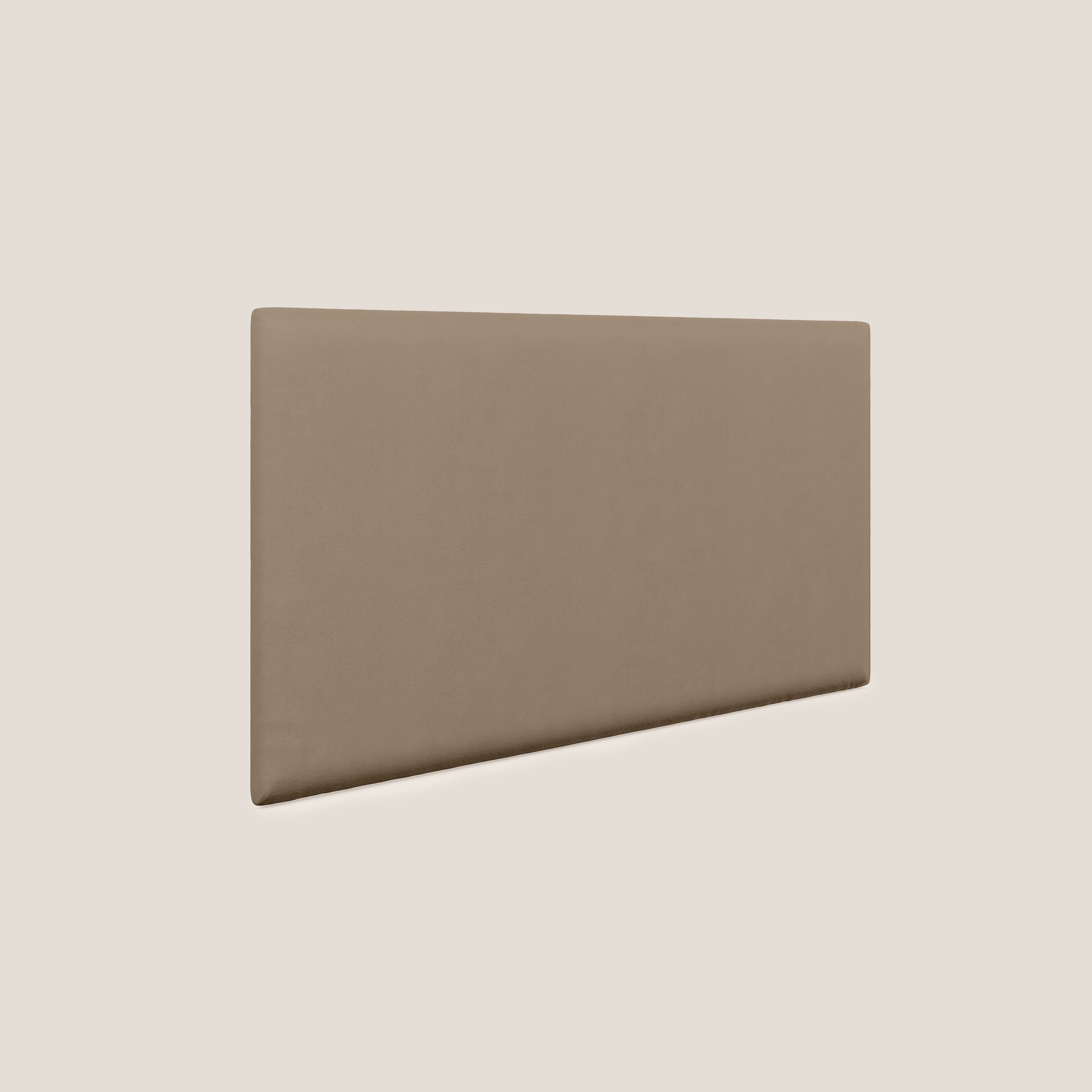 Testata pannello a muro media di varie dimensioni in microfibra smacchiabile T11 marrone - divani.store