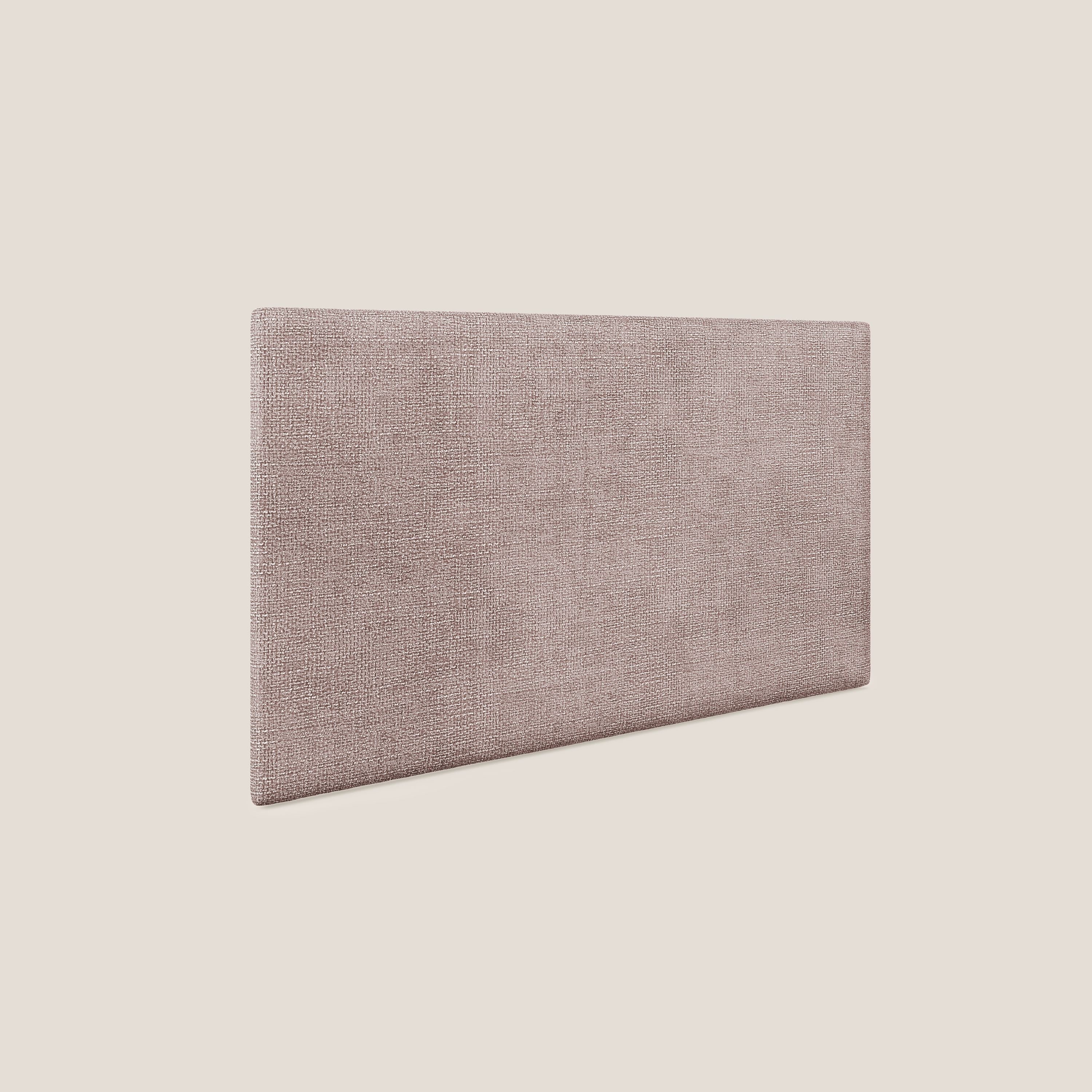 Testata pannello a muro piccola di varie dimensioni in morbido tessuto impermeabile T10 rosa - divani.store