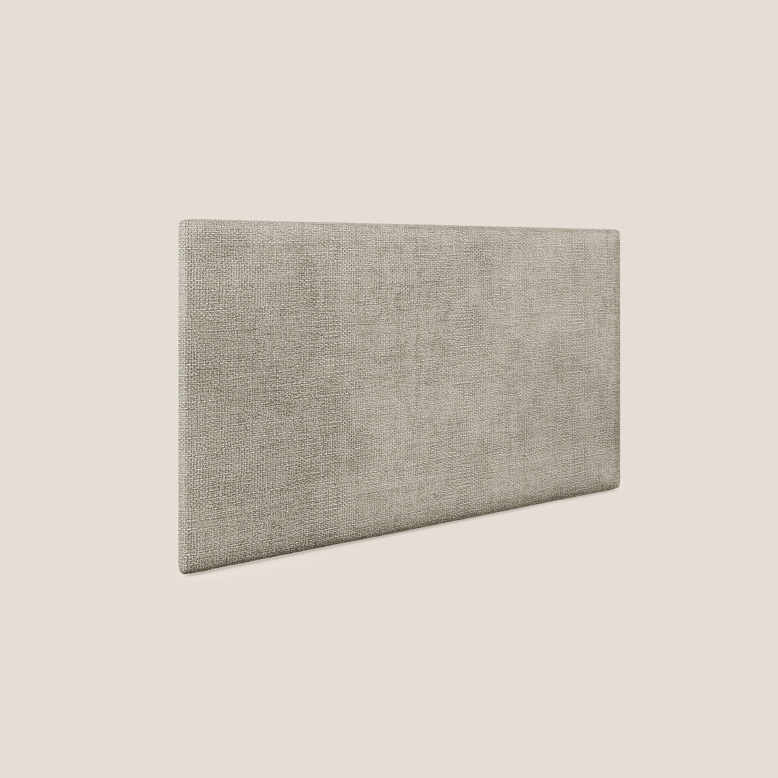 Testata pannello a muro piccola di varie dimensioni in morbido tessuto impermeabile T10 tortora - divani.store