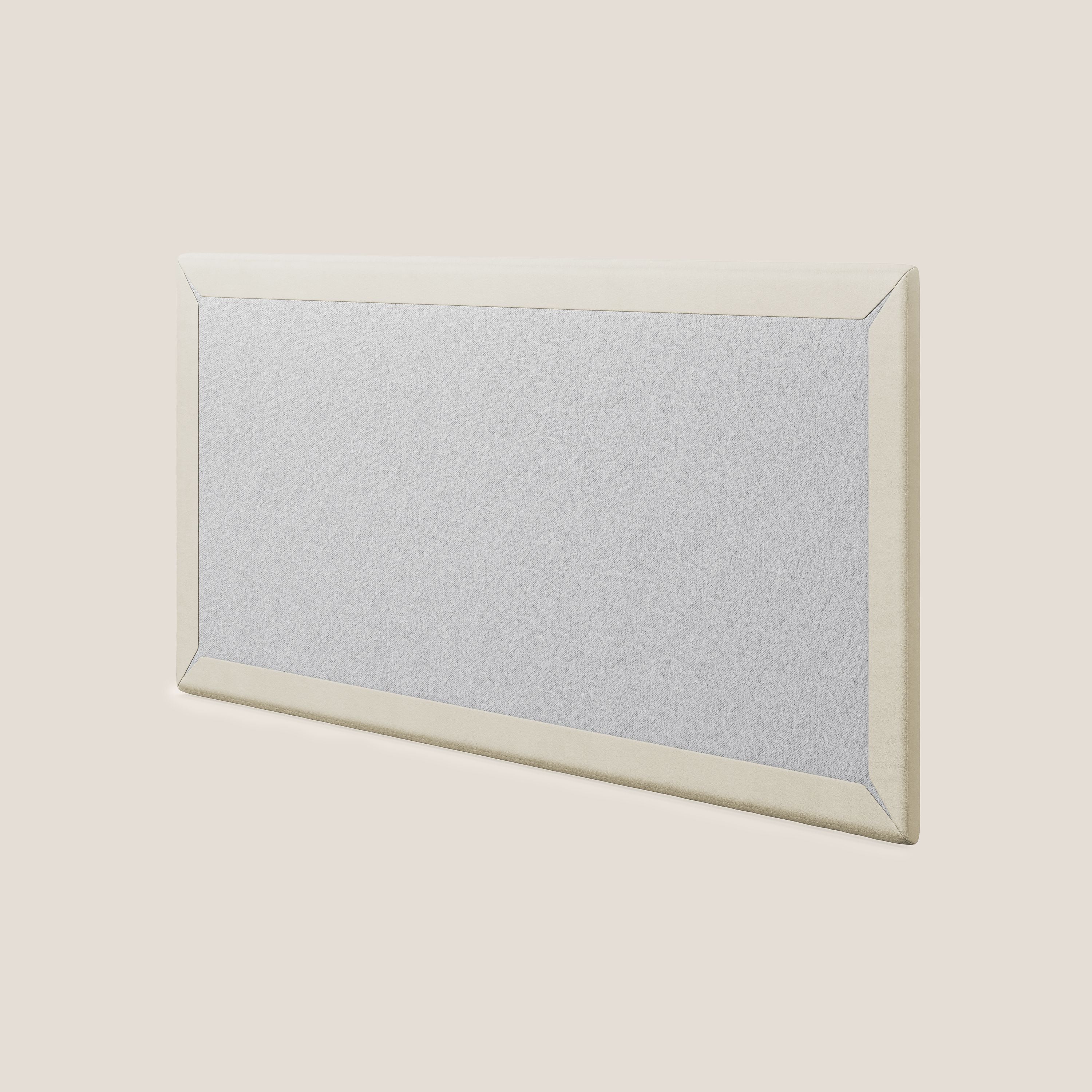 Testata pannello a muro piccola di varie dimensioni in microfibra smacchiabile T11 panna - divani.store