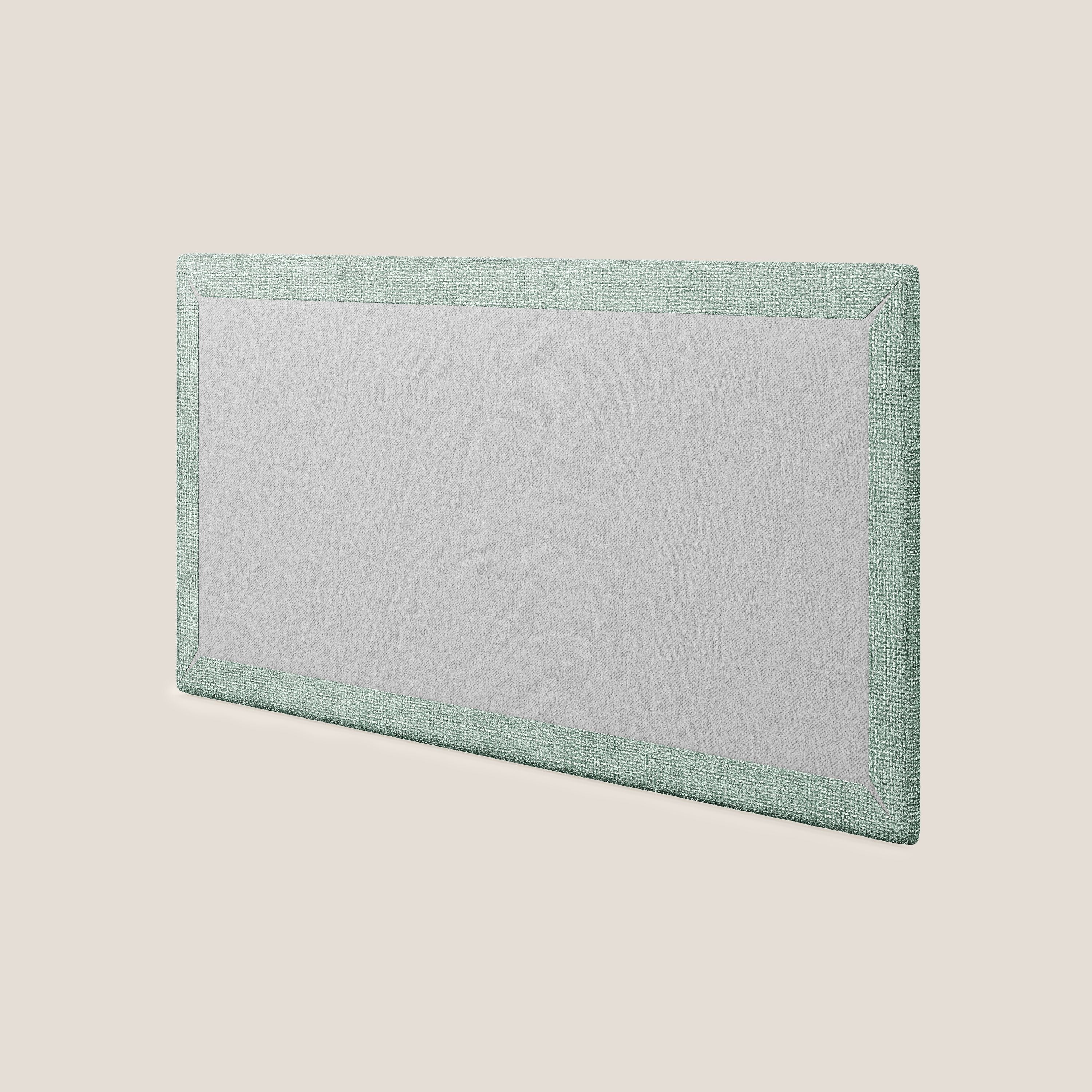 Testata pannello a muro piccola di varie dimensioni in morbido tessuto impermeabile T10 salvia - divani.store