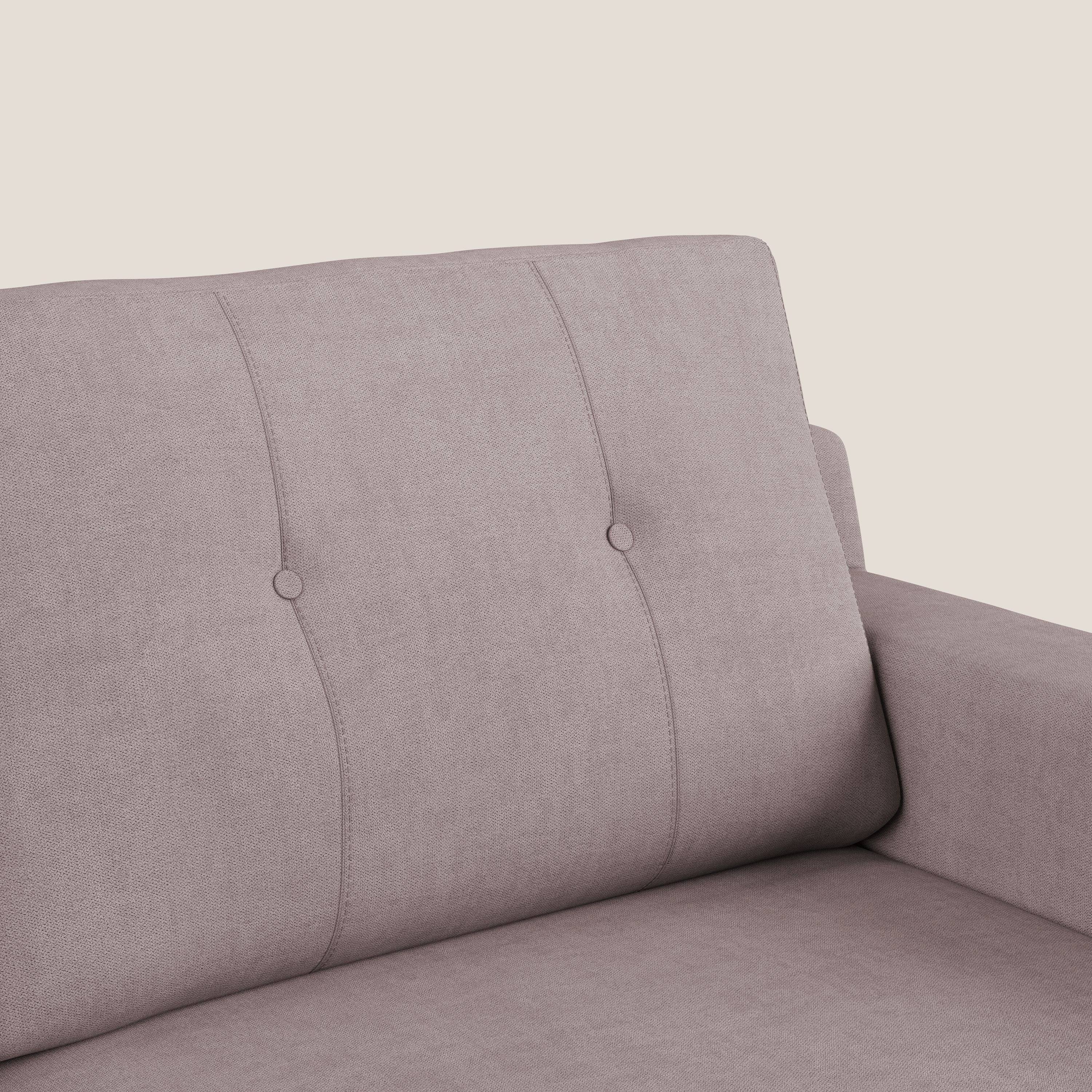 Danish divano angolare REVERSIBILE in tessuto morbido impermeabile T02 rosa - divani.store