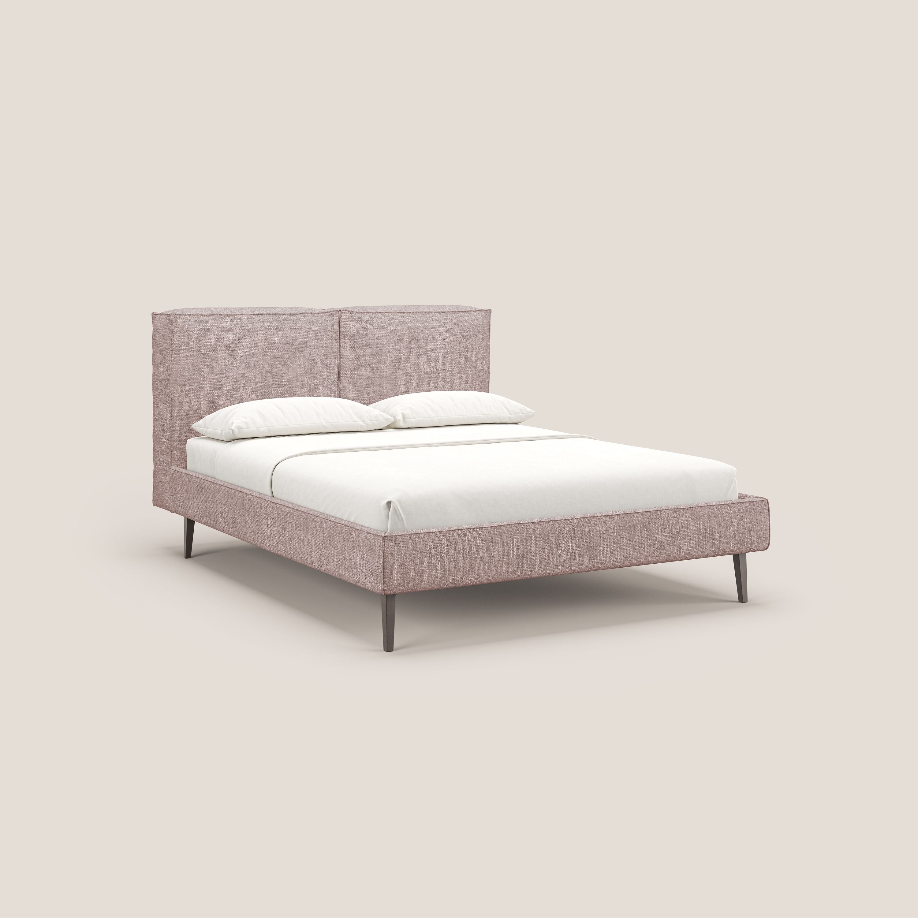 Isotta letto imbottito completamente sfoderabile in morbido tessuti impermeabile T10 rosa - divani.store