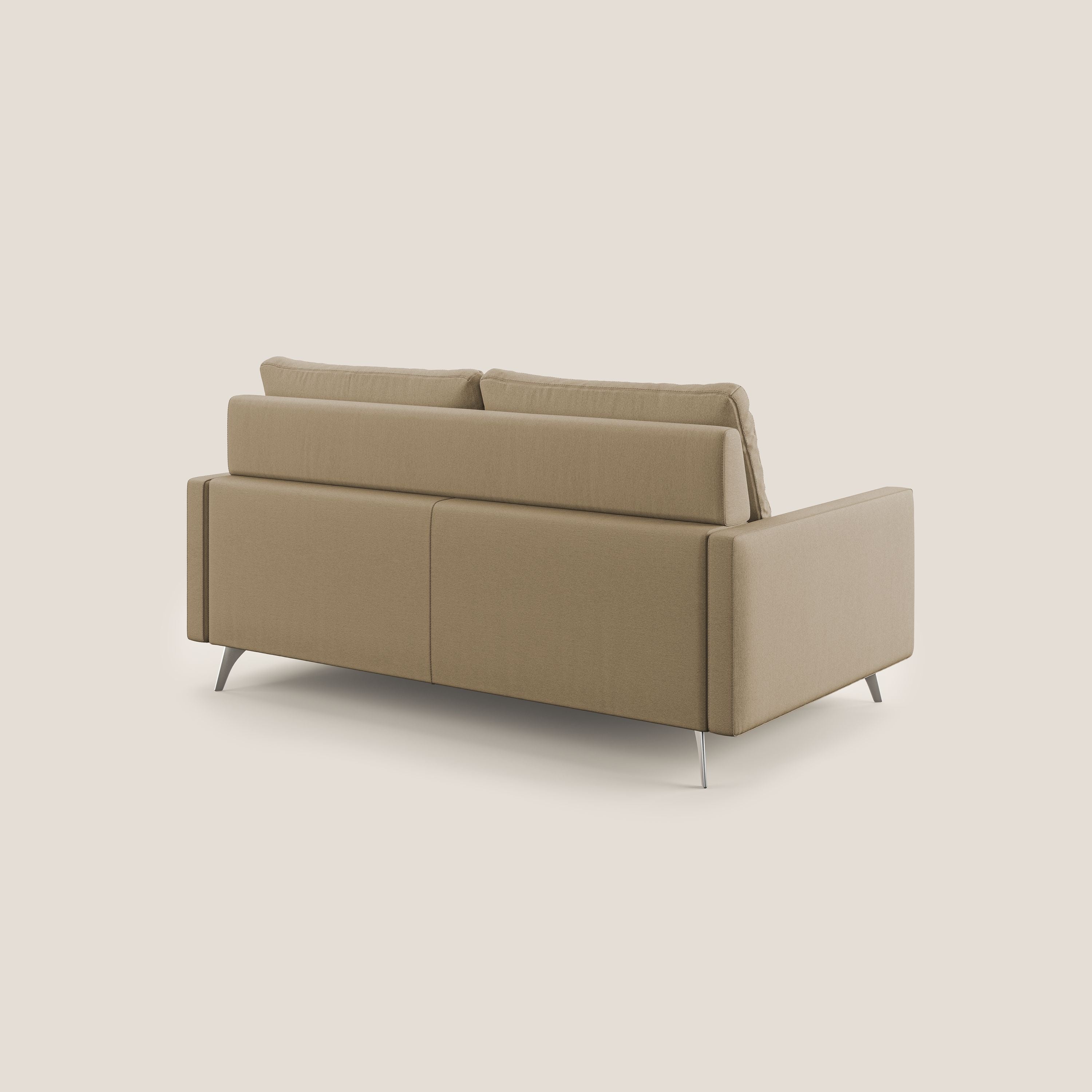 Klimt divano con sedute allungabili e schienali in piuma d'oca in tessuto smacchiabile T05 beige - divani.store