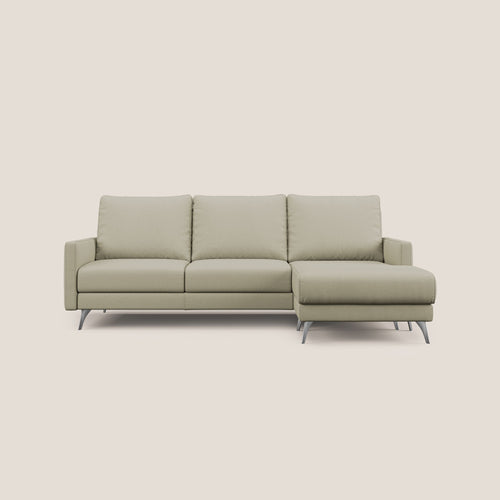 Klimt Divano angolare con sedute scorrevoli in tessuto morbido smacchiabile T05 panna - divani.store