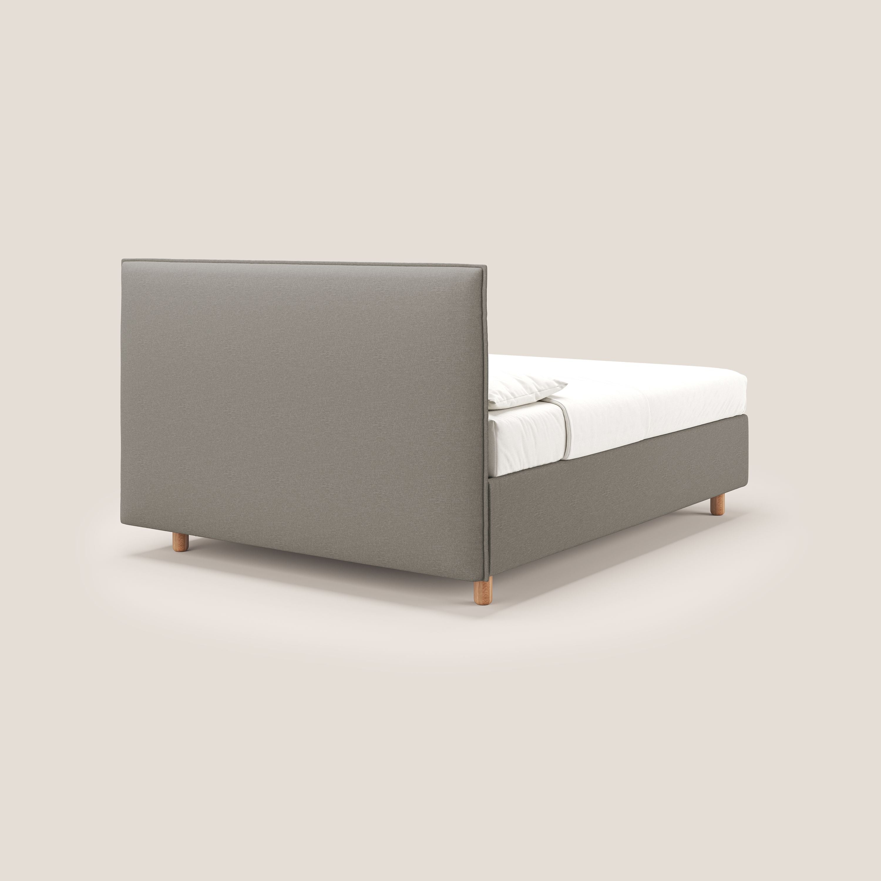 Lothar letto contenitore maxi dalle dimensioni contenute in tessuto impermeabile T13 tortora - divani.store