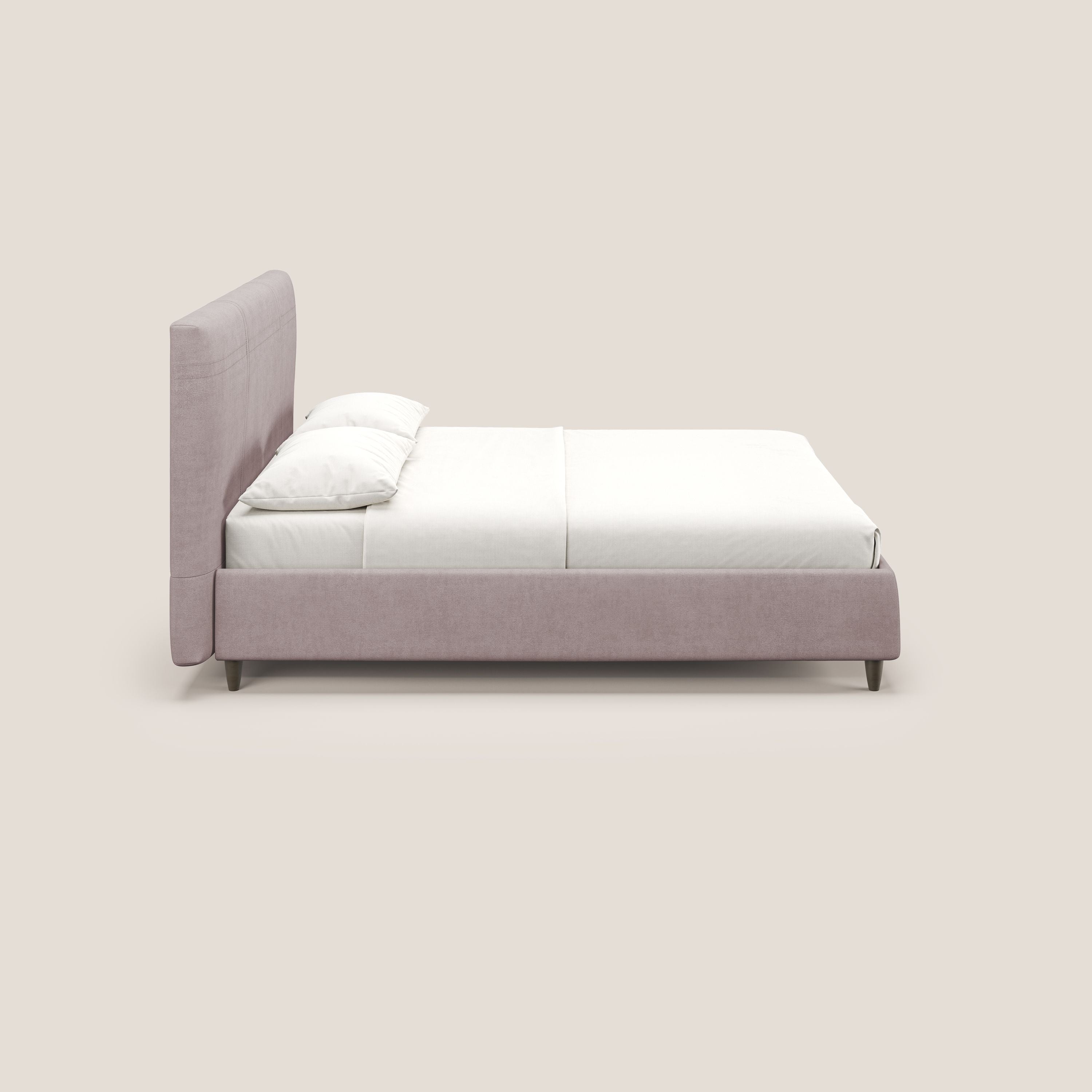 Martina letto imbottito contenitore in tessuto impermeabile T02 rosa - divani.store