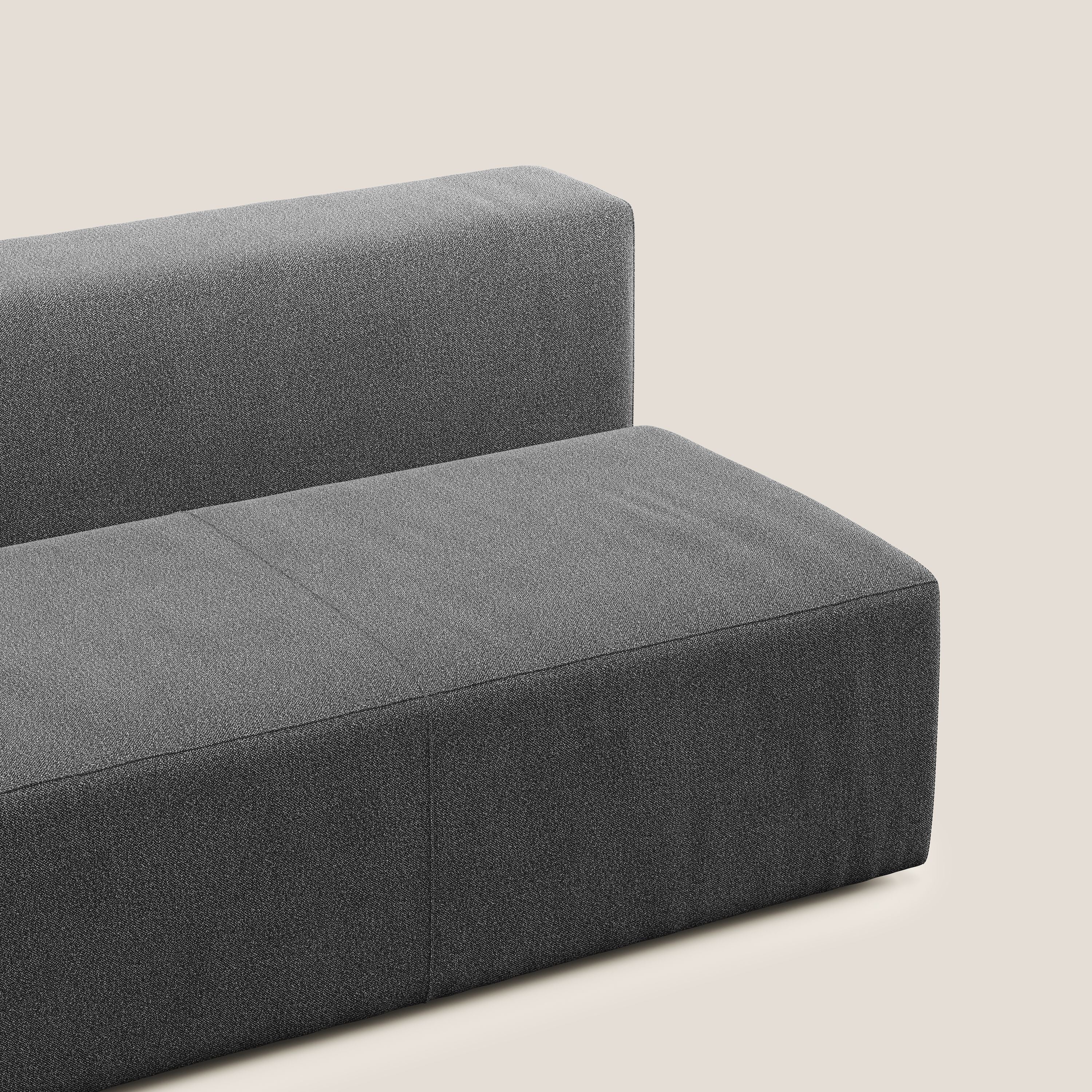 Nettuno modulo centrale maxi in morbido tessuto bouclè T07 antracite - divani.store