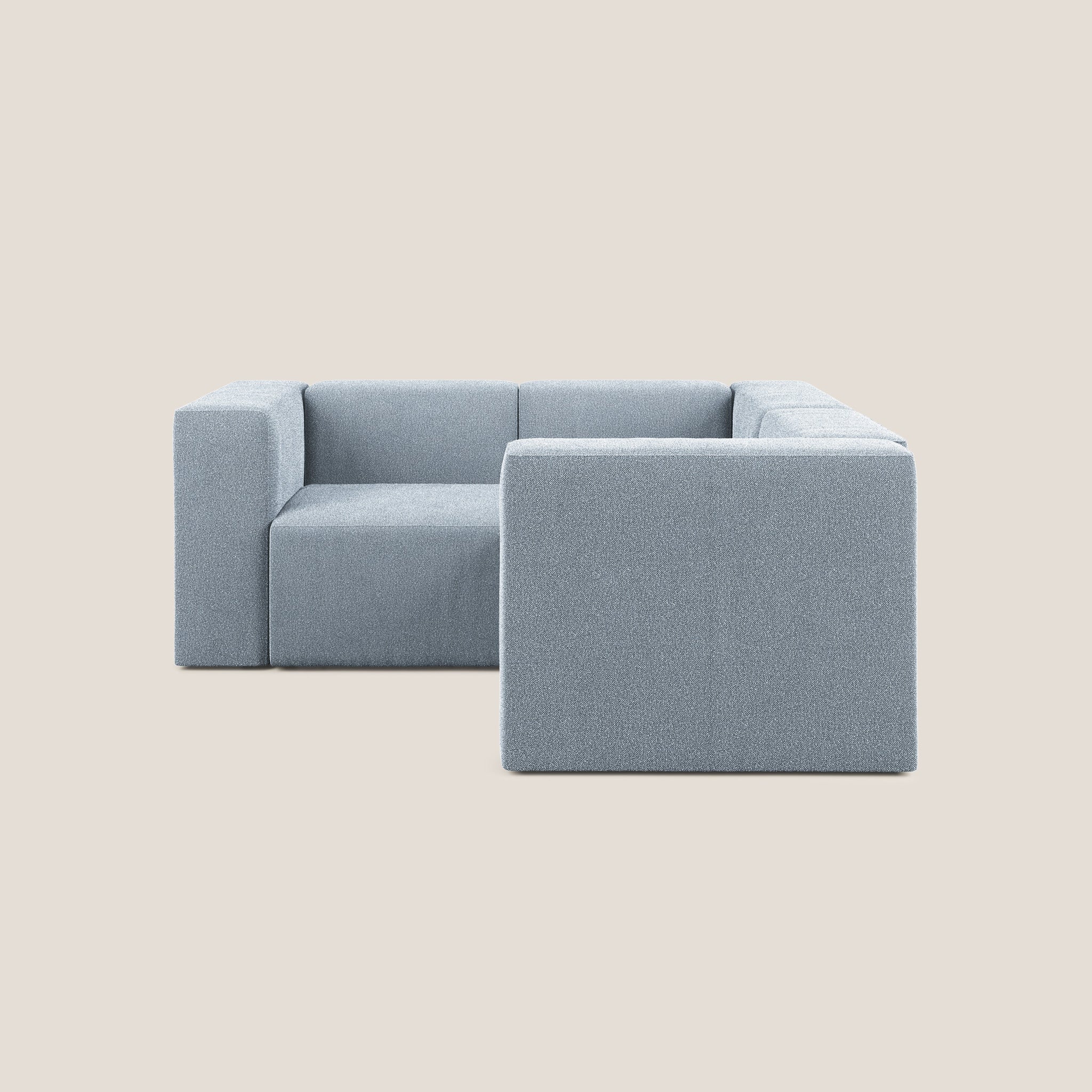 Nettuno wendbares Ecksofa und modulares Sektionssofa aus weichem Bouclé-Stoff T07