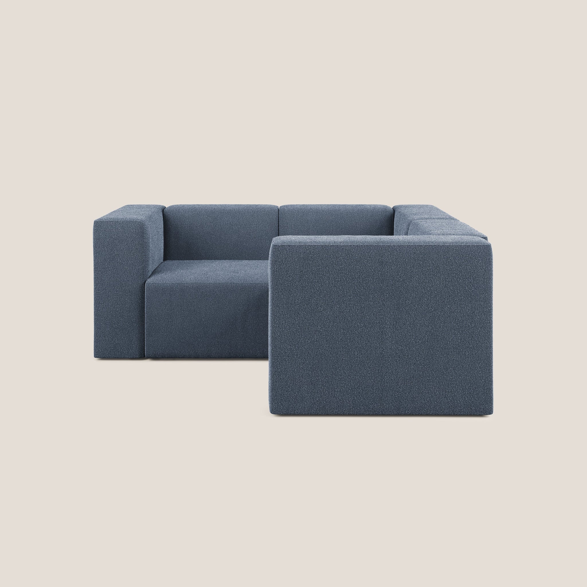 Nettuno wendbares Ecksofa und modulares Sektionssofa aus weichem Bouclé-Stoff T07