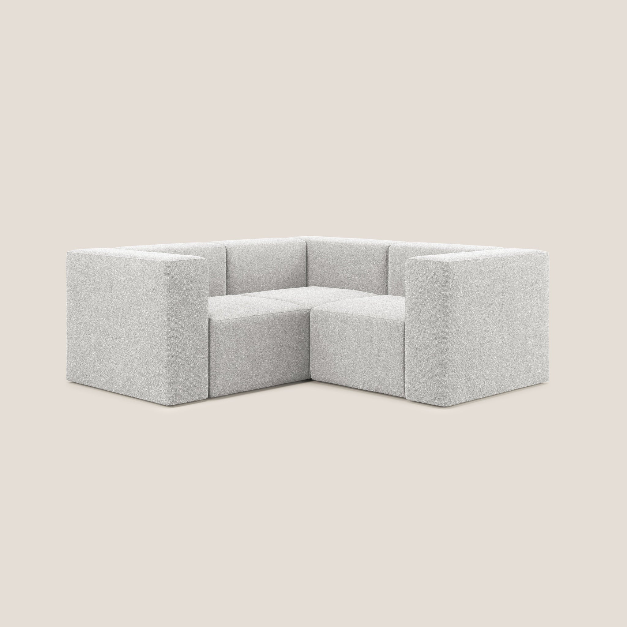 Nettuno wendbares Ecksofa und modulares Sektionssofa aus weichem Bouclé-Stoff T07