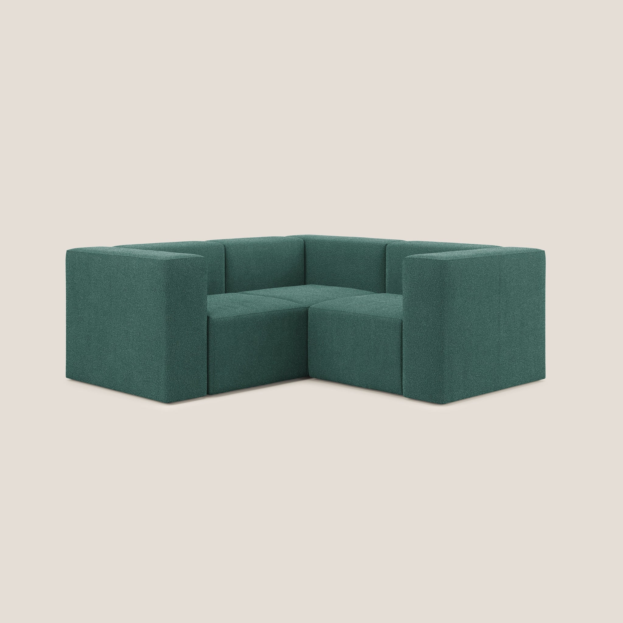 Nettuno wendbares Ecksofa und modulares Sektionssofa aus weichem Bouclé-Stoff T07