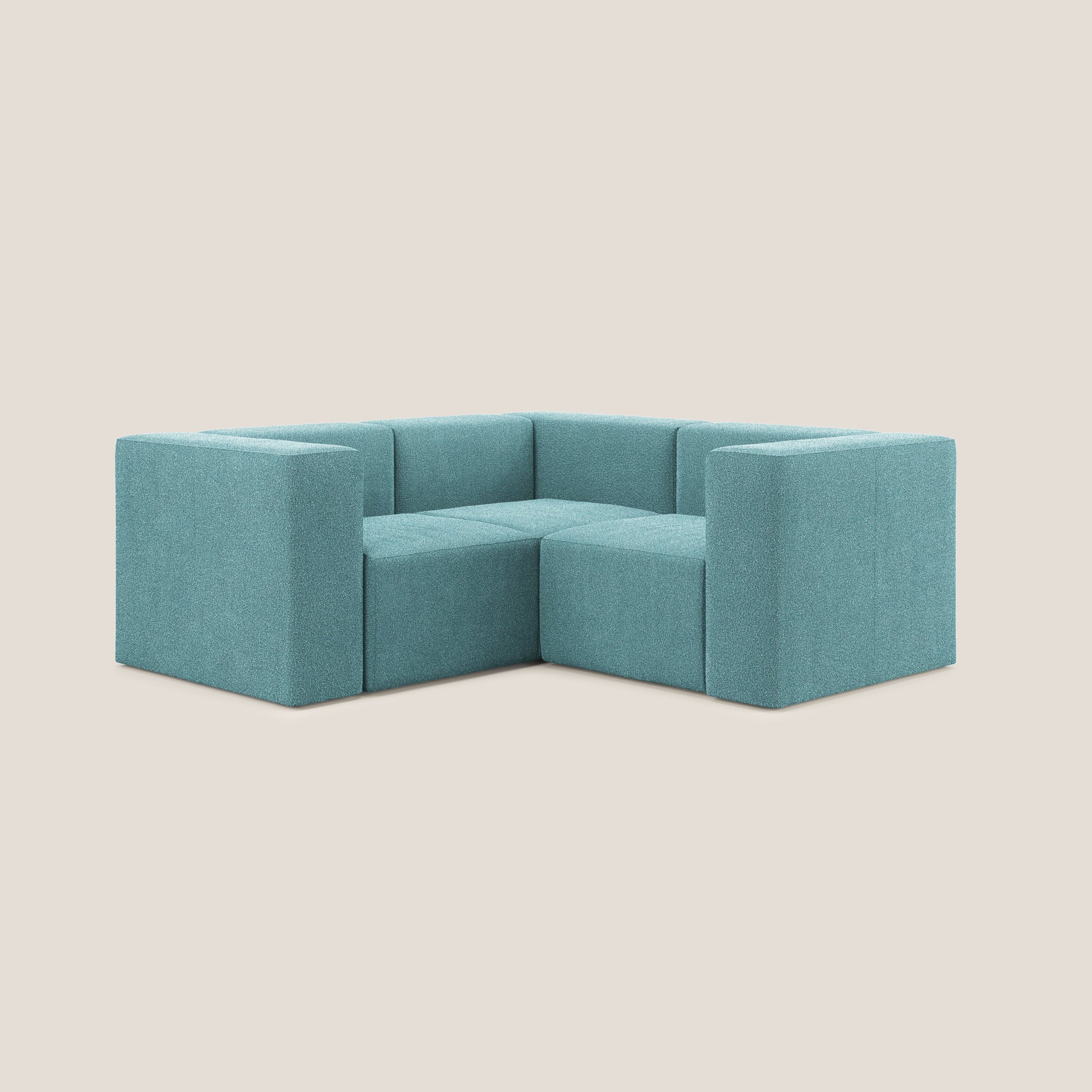 Nettuno wendbares Ecksofa und modulares Sektionssofa aus weichem Bouclé-Stoff T07