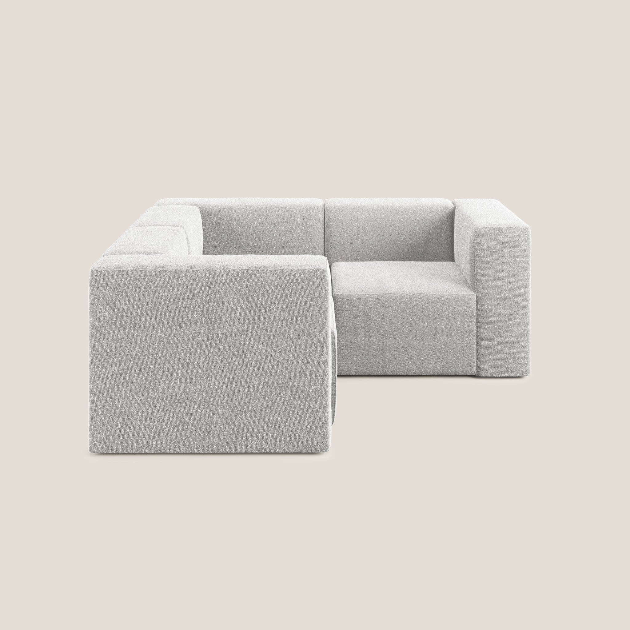 Nettuno wendbares Ecksofa und modulares Sektionssofa aus weichem Bouclé-Stoff T07