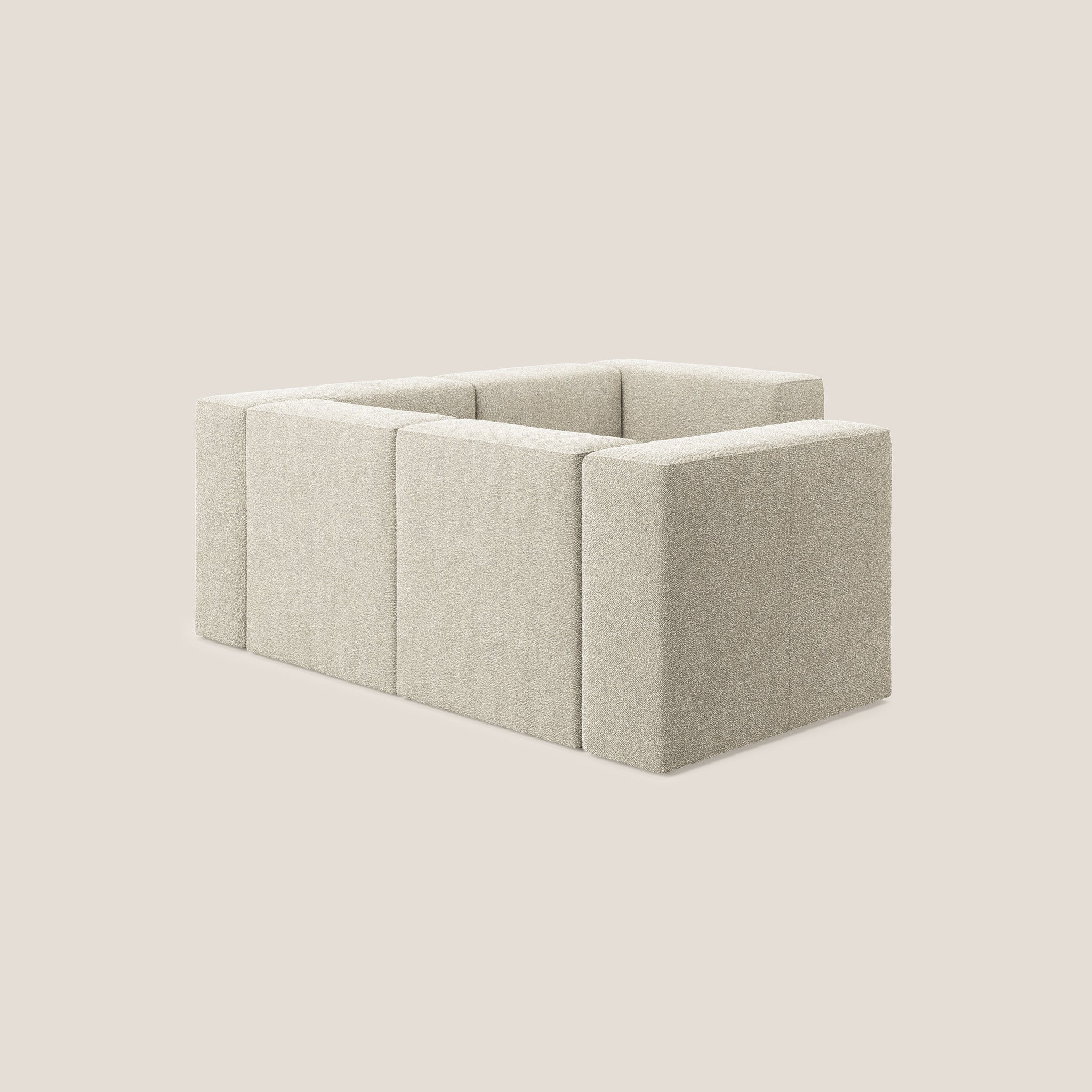 Nettuno wendbares Ecksofa und modulares Sektionssofa aus weichem Bouclé-Stoff T07