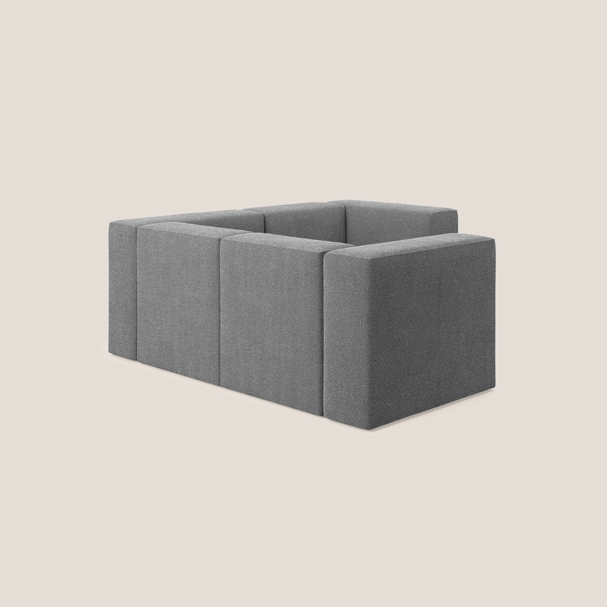 Nettuno wendbares Ecksofa und modulares Sektionssofa aus weichem Bouclé-Stoff T07